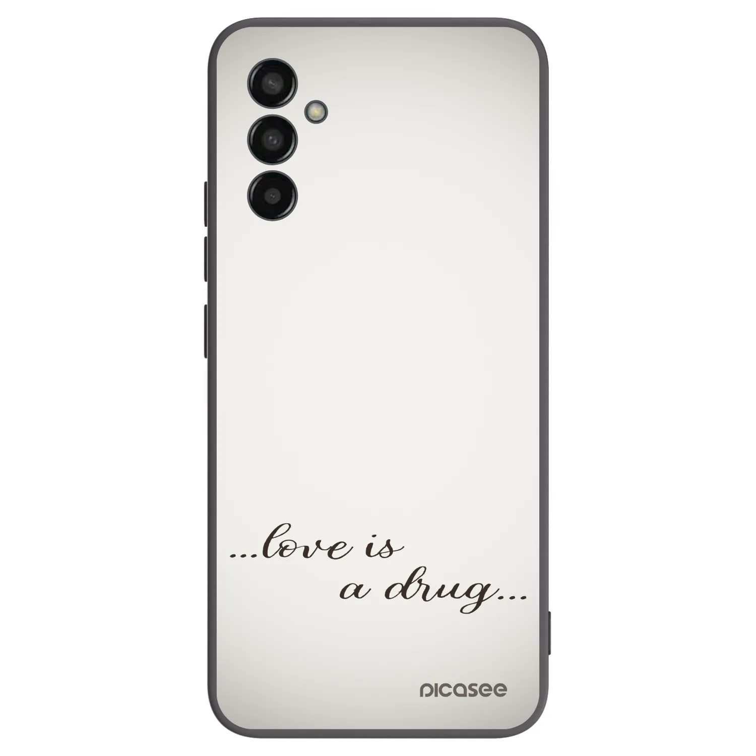 Picasee fekete szilikon tok az alábbi mobiltelefonokra Samsung Galaxy M13 M135F - Love is a drug