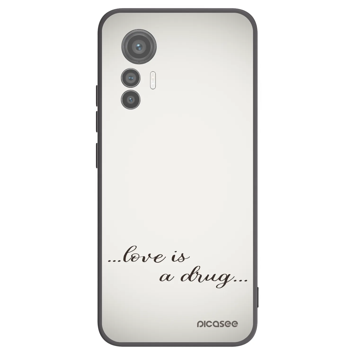Picasee fekete szilikon tok az alábbi mobiltelefonokra Xiaomi 12 Lite - Love is a drug