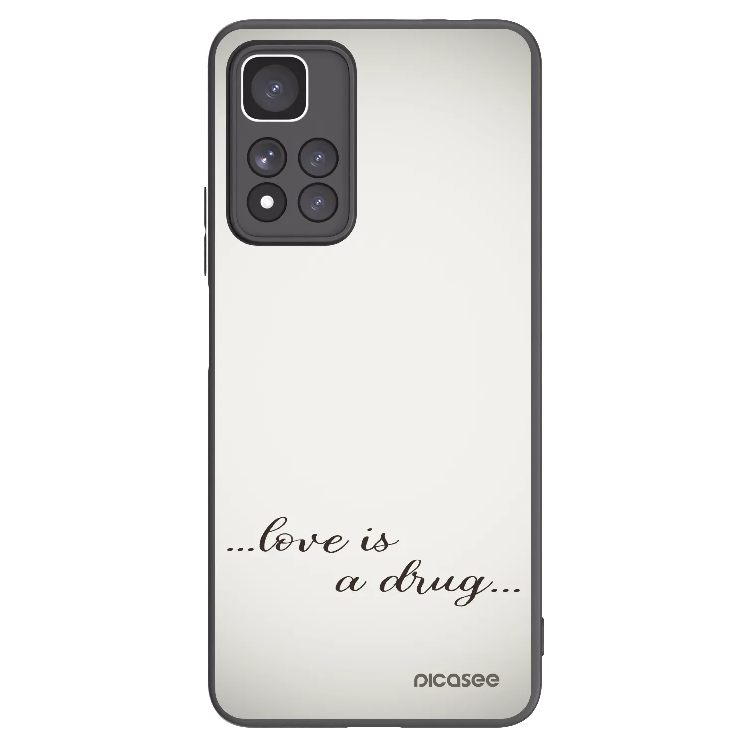 Picasee fekete szilikon tok az alábbi mobiltelefonokra Xiaomi Redmi Note 11 Pro+ 5G - Love is a drug
