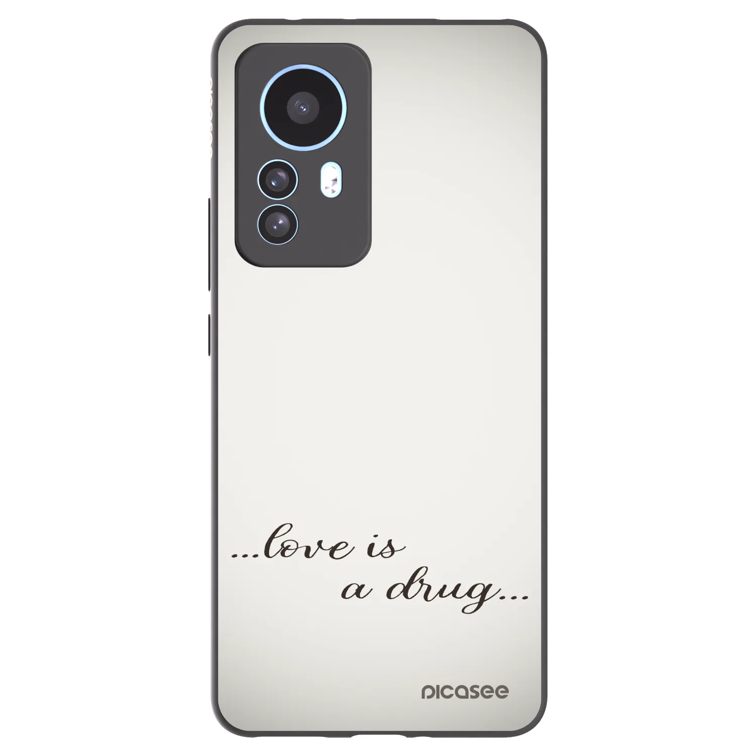 Picasee fekete szilikon tok az alábbi mobiltelefonokra Xiaomi 12T Pro - Love is a drug