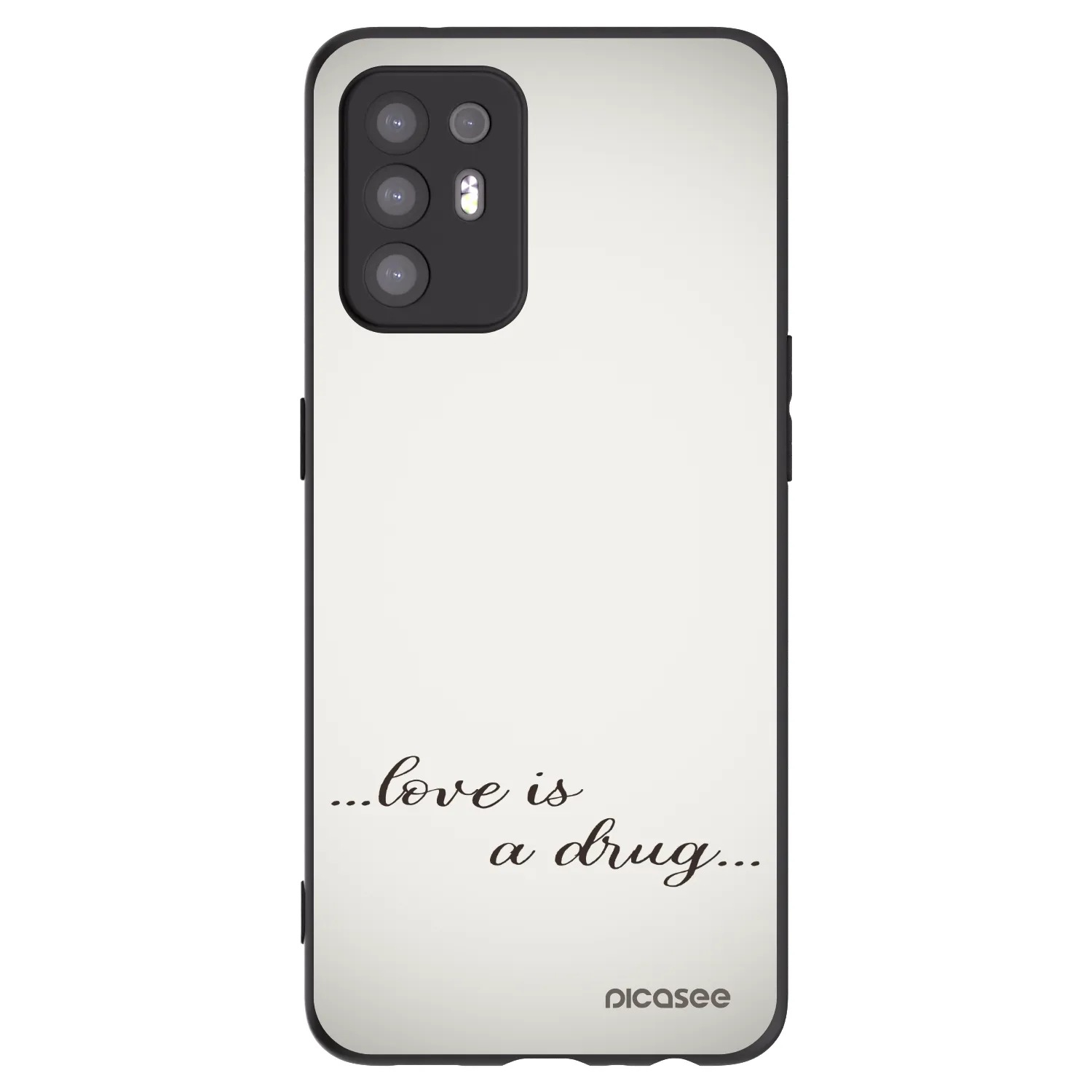 Picasee fekete szilikon tok az alábbi mobiltelefonokra OPPO A94 5G - Love is a drug