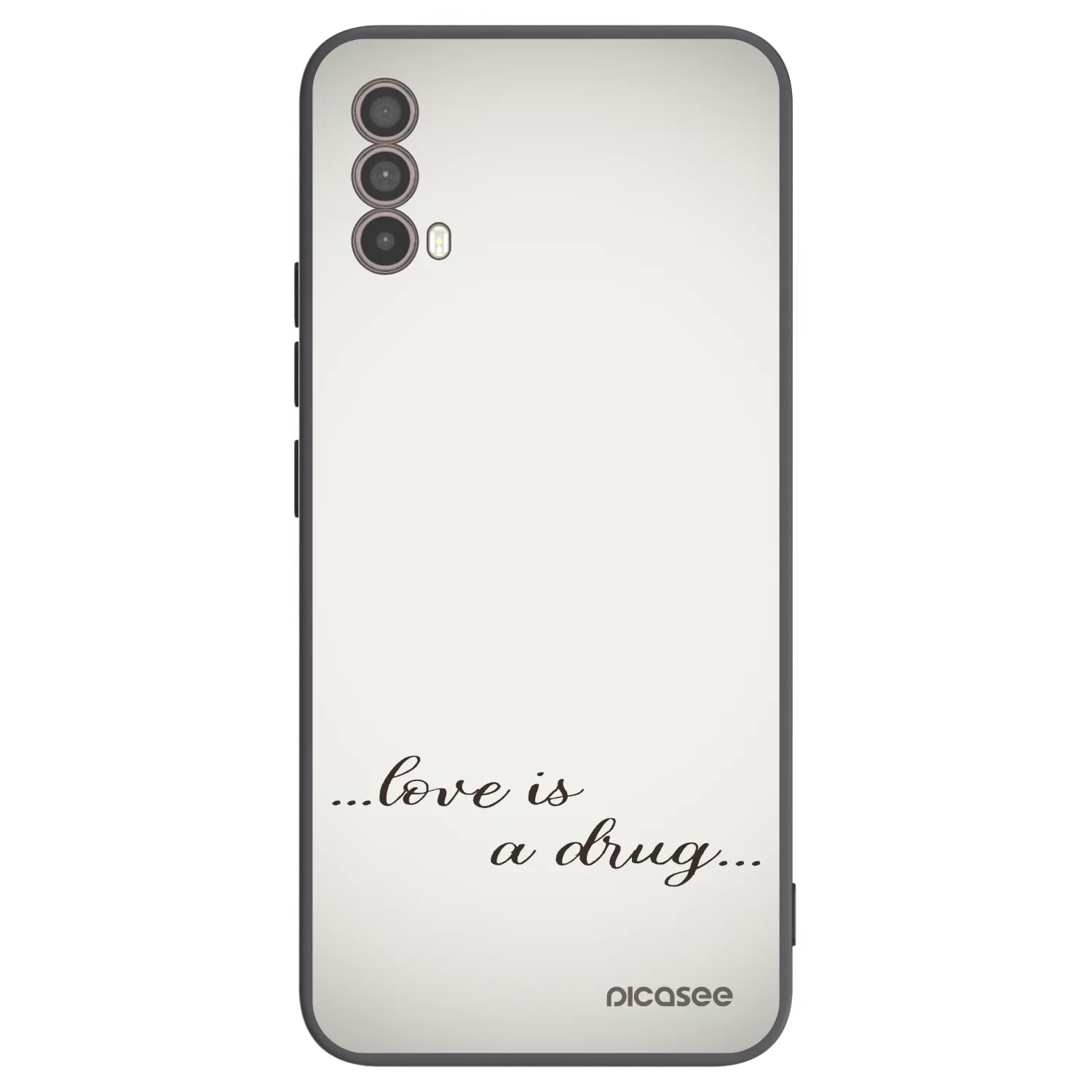 Picasee fekete szilikon tok az alábbi mobiltelefonokra Motorola Moto E40 - Love is a drug