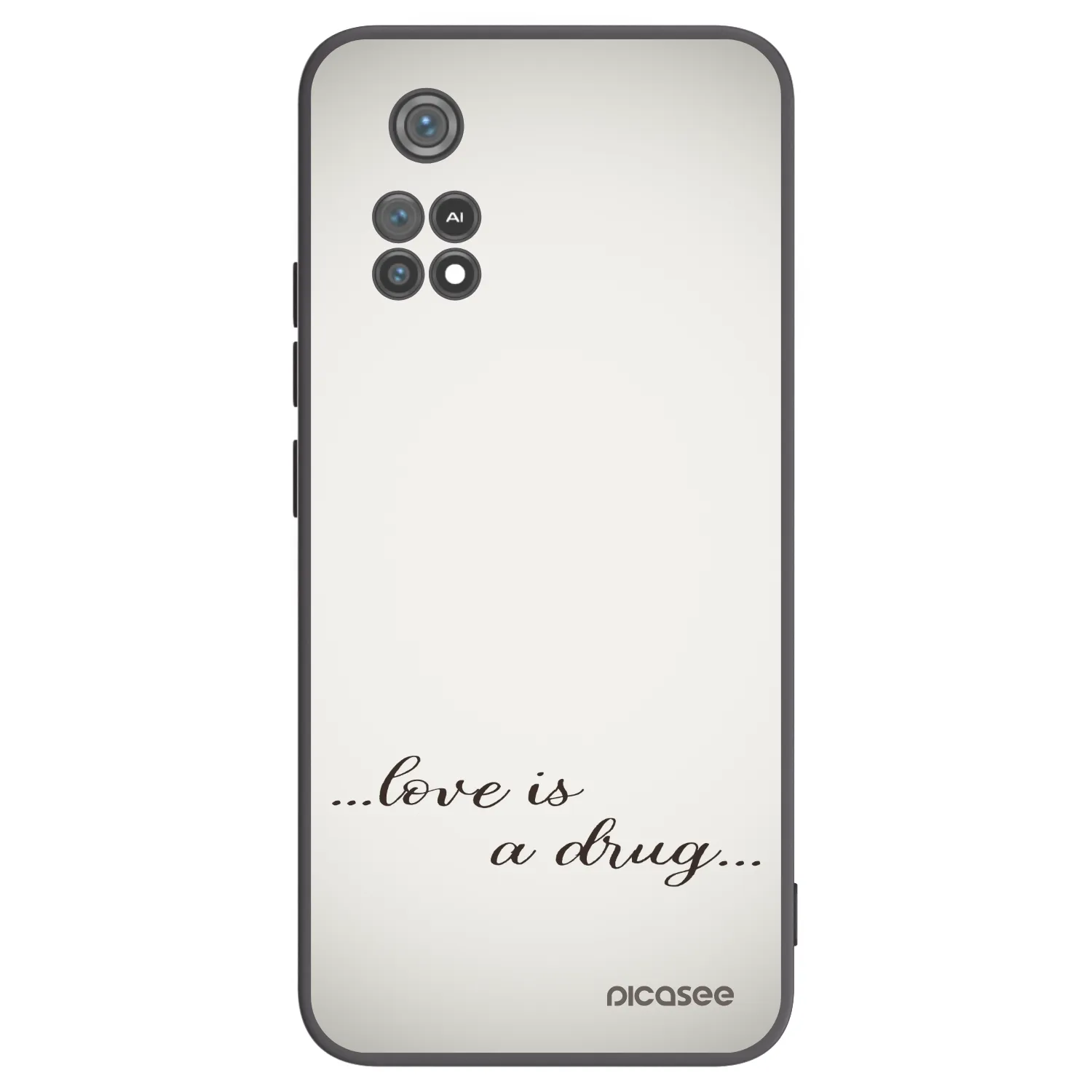 Picasee fekete szilikon tok az alábbi mobiltelefonokra Xiaomi Poco M4 Pro - Love is a drug