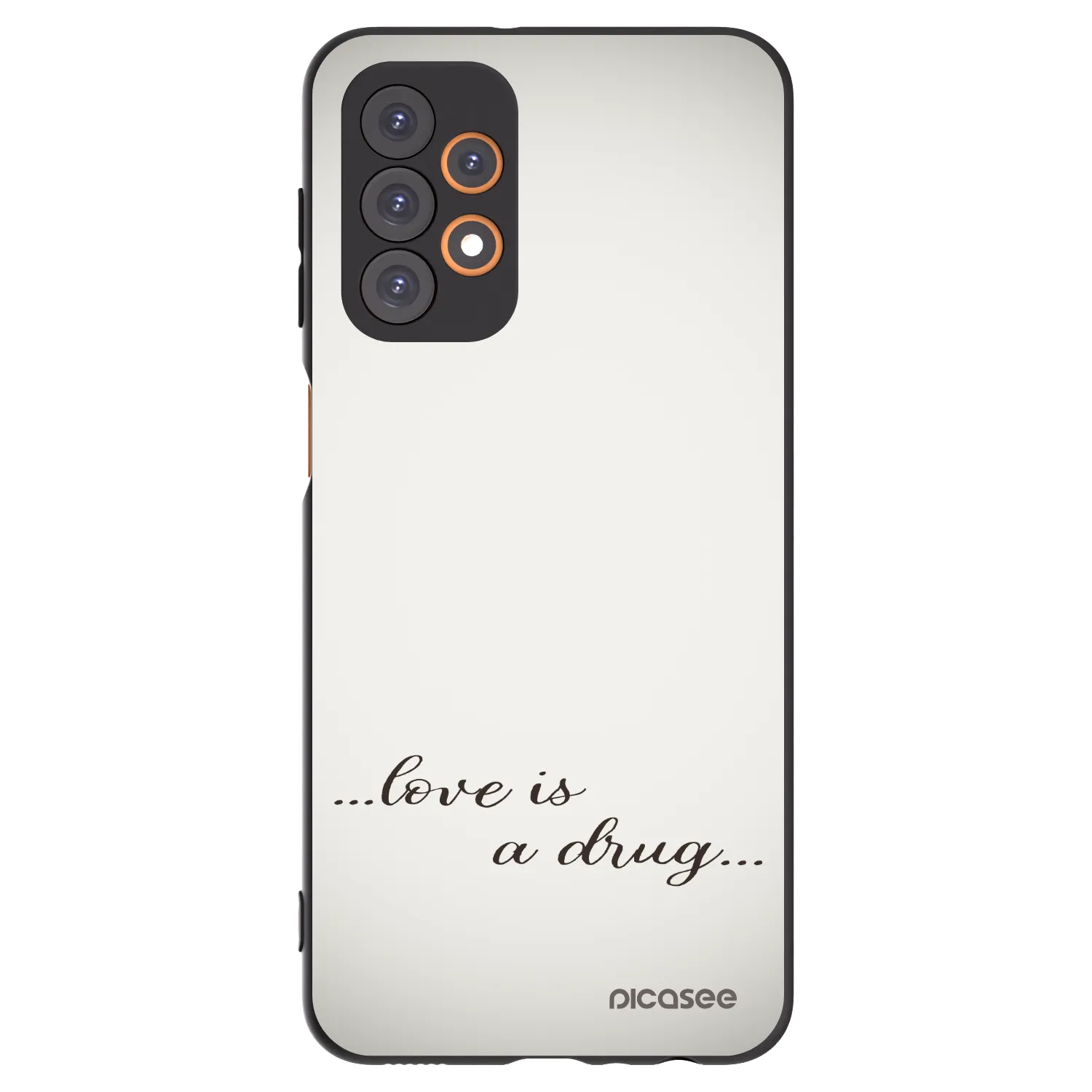 Picasee fekete szilikon tok az alábbi mobiltelefonokra Samsung Galaxy A23 A236B 5G - Love is a drug
