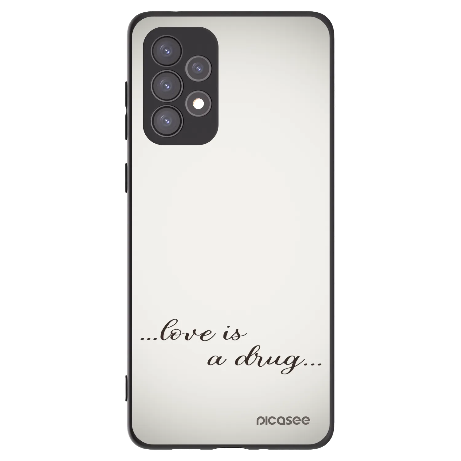 Picasee fekete szilikon tok az alábbi mobiltelefonokra Samsung Galaxy A73 5G - Love is a drug