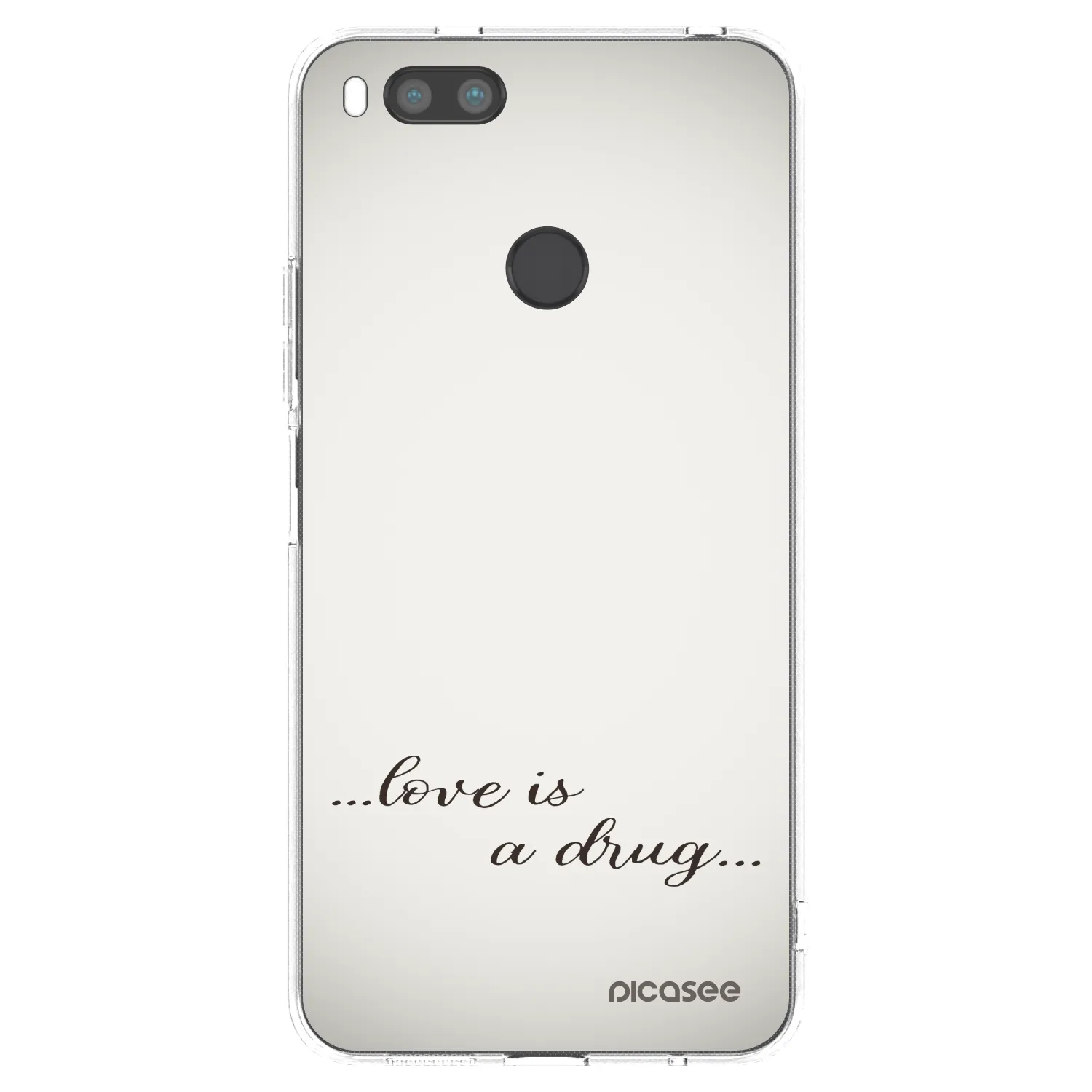 Picasee átlátszó szilikon tok az alábbi mobiltelefonokra Xiaomi Redmi A1 - Love is a drug