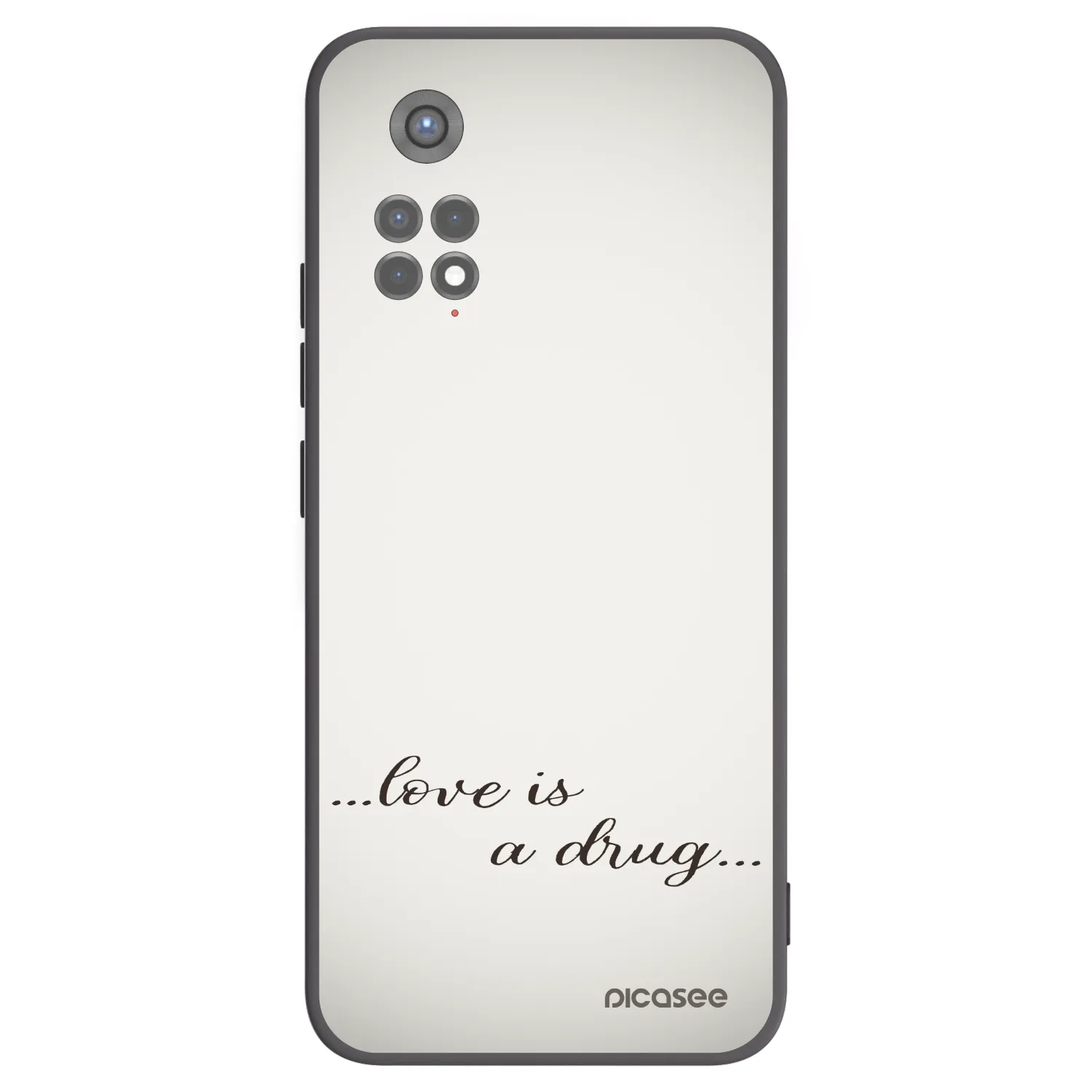 Picasee fekete szilikon tok az alábbi mobiltelefonokra Xiaomi Redmi Note 11S 5G - Love is a drug