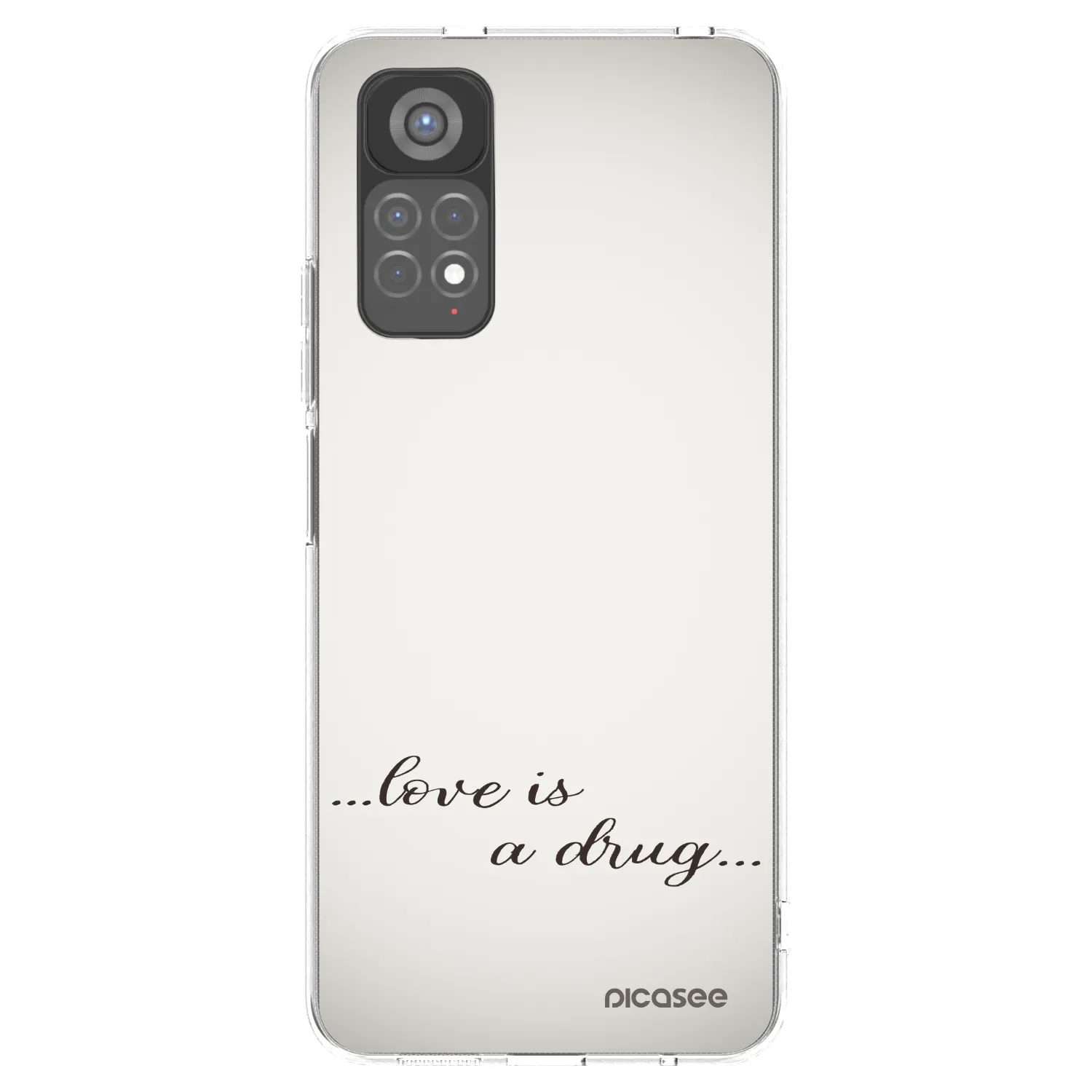 Picasee átlátszó szilikon tok az alábbi mobiltelefonokra Xiaomi Redmi Note 11S 5G - Love is a drug