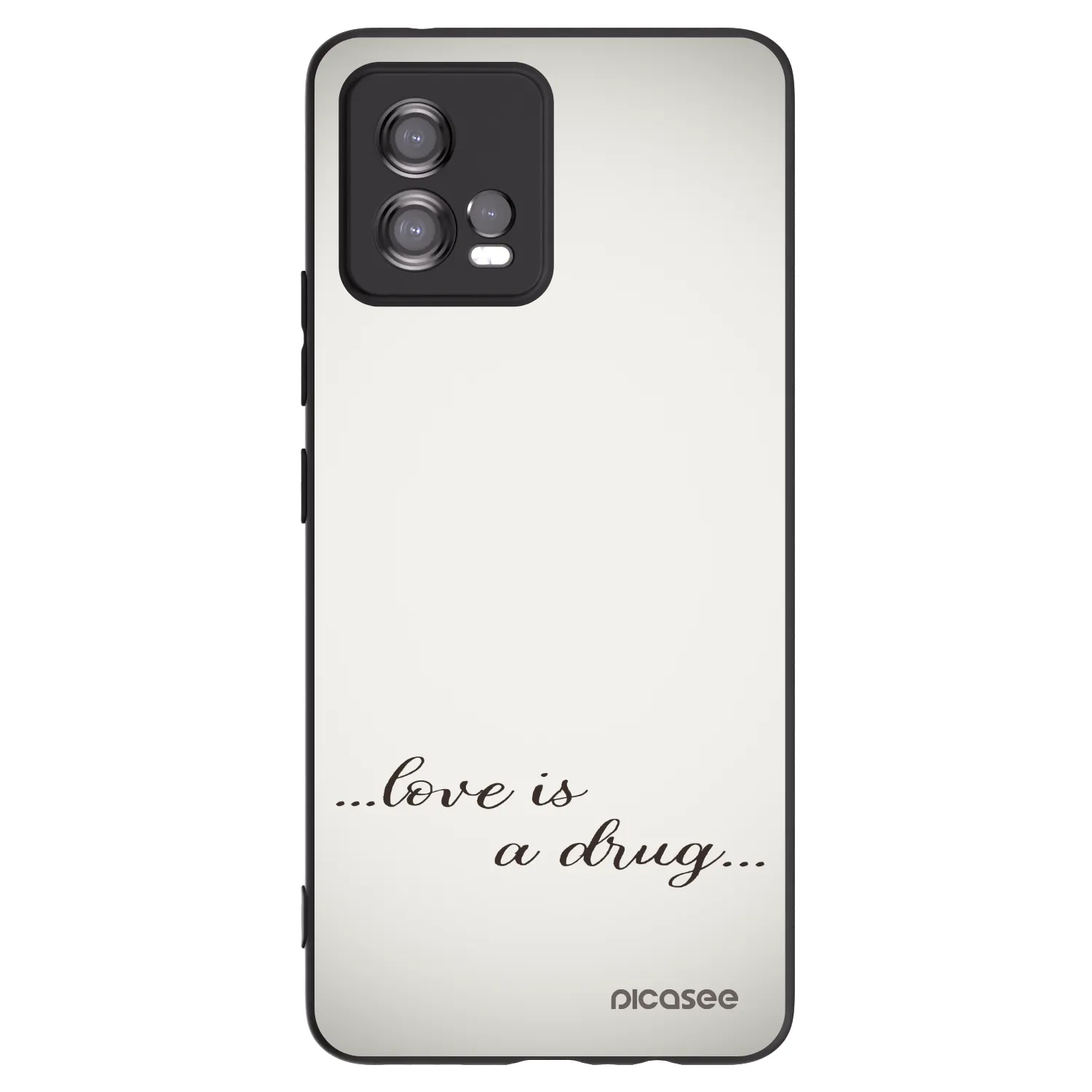 Picasee fekete szilikon tok az alábbi mobiltelefonokra Motorola Moto G72 - Love is a drug