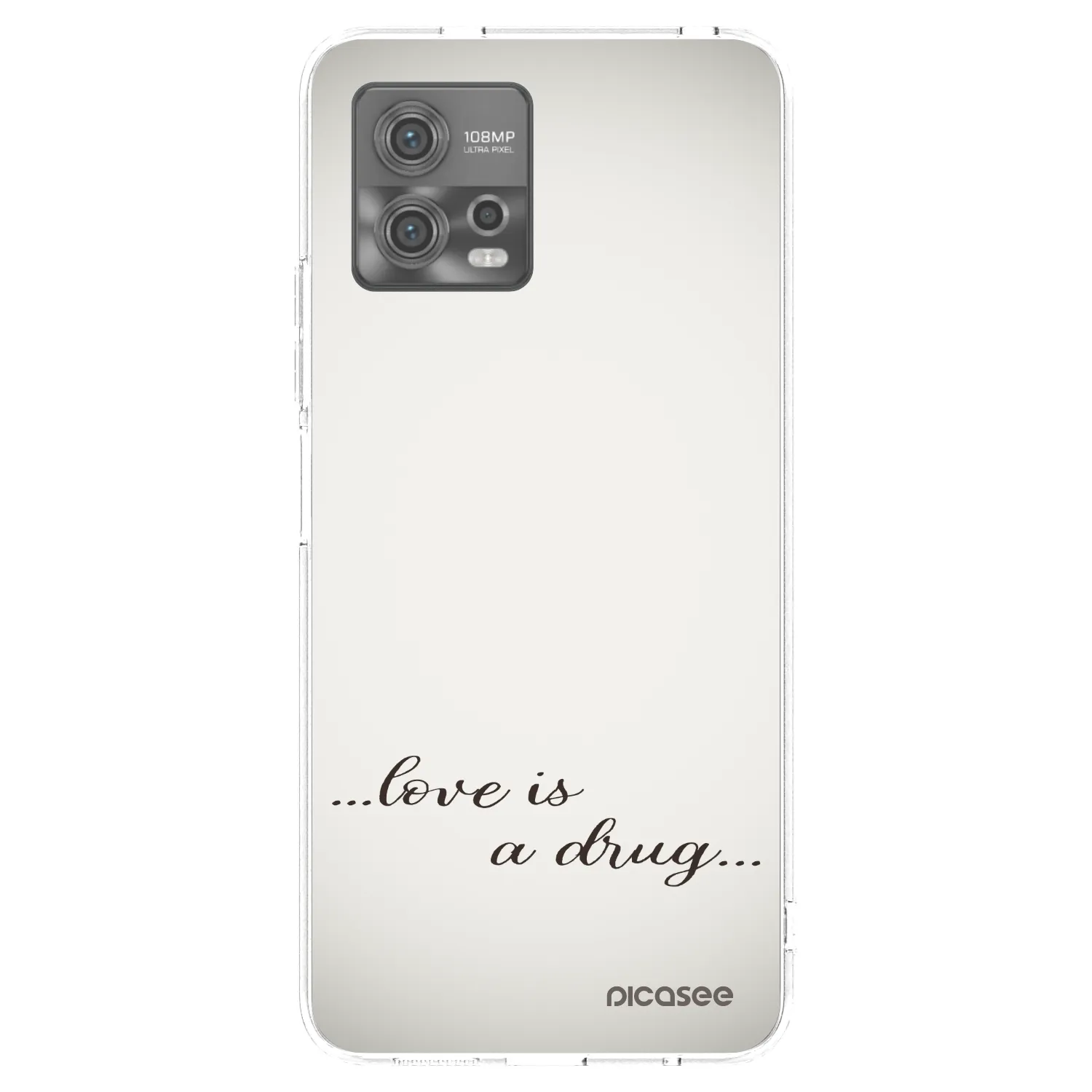 Picasee átlátszó szilikon tok az alábbi mobiltelefonokra Motorola Moto G72 - Love is a drug