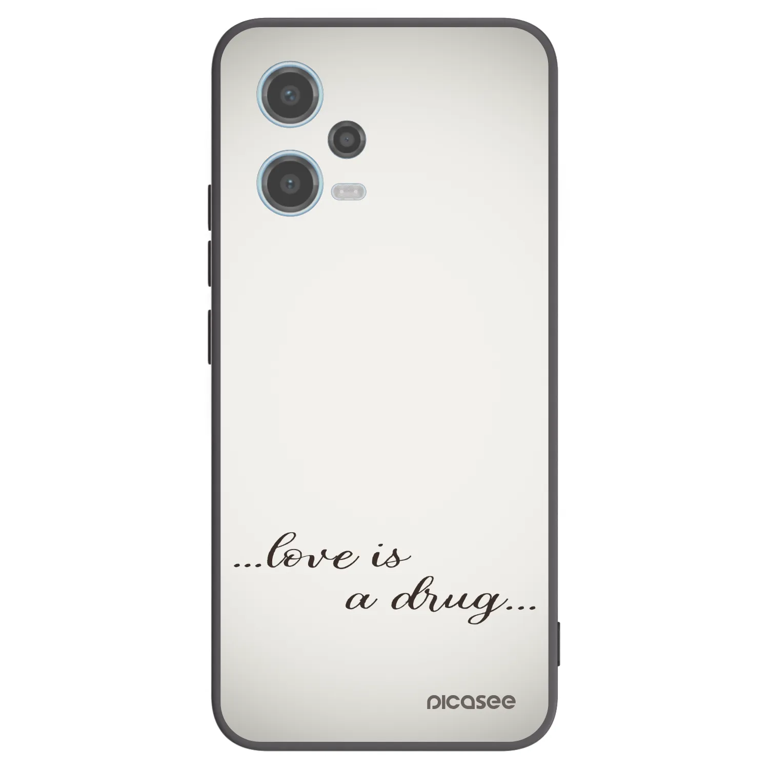 Picasee fekete szilikon tok az alábbi mobiltelefonokra Xiaomi Redmi Note 12 5G - Love is a drug
