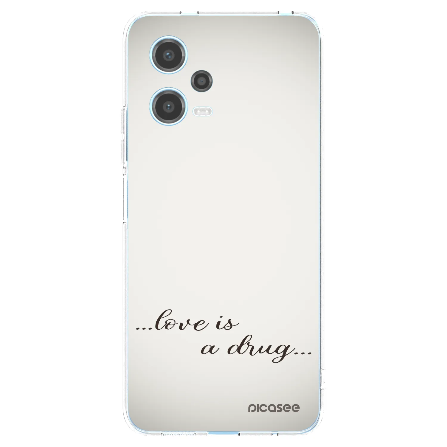 Picasee átlátszó szilikon tok az alábbi mobiltelefonokra Xiaomi Redmi Note 12 5G - Love is a drug
