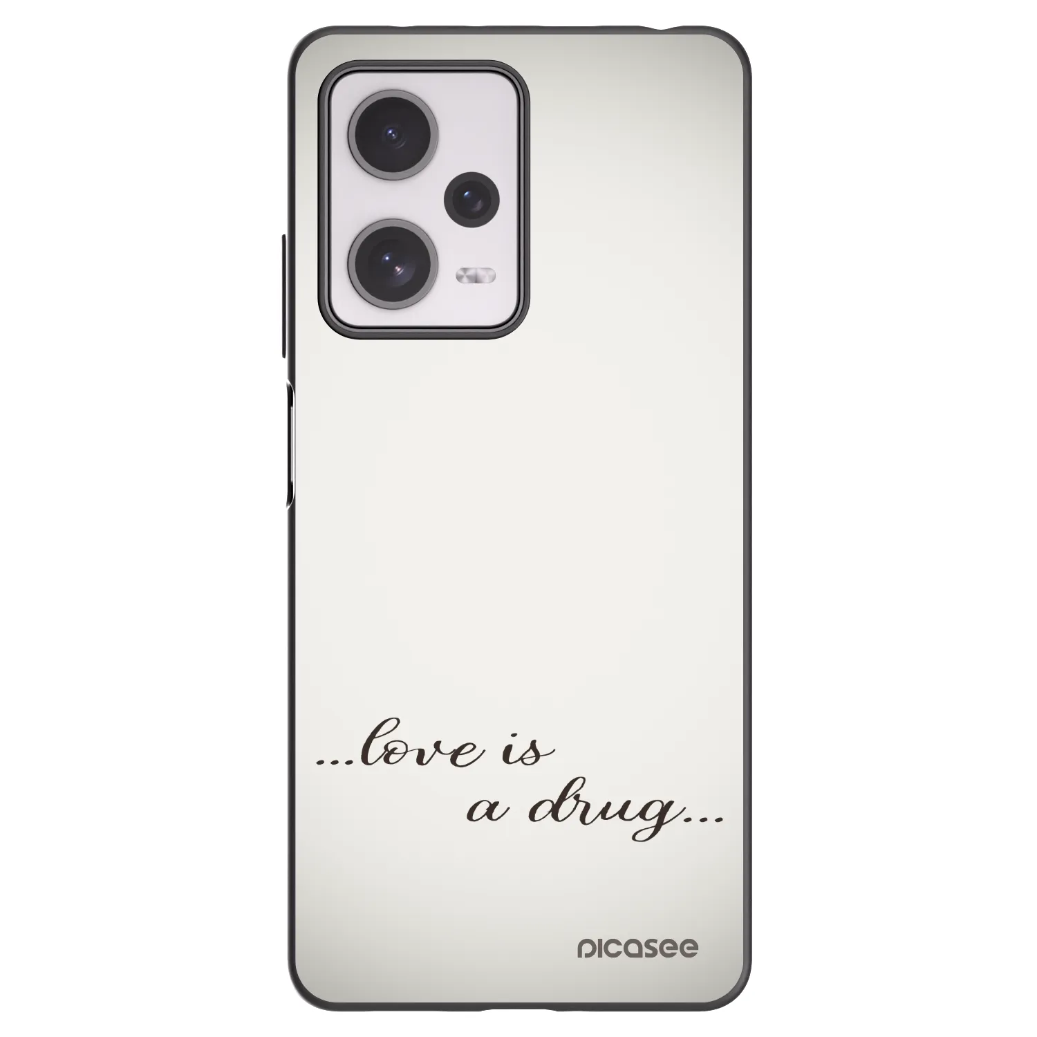 Picasee fekete szilikon tok az alábbi mobiltelefonokra Xiaomi Redmi Note 12 Pro+ 5G - Love is a drug