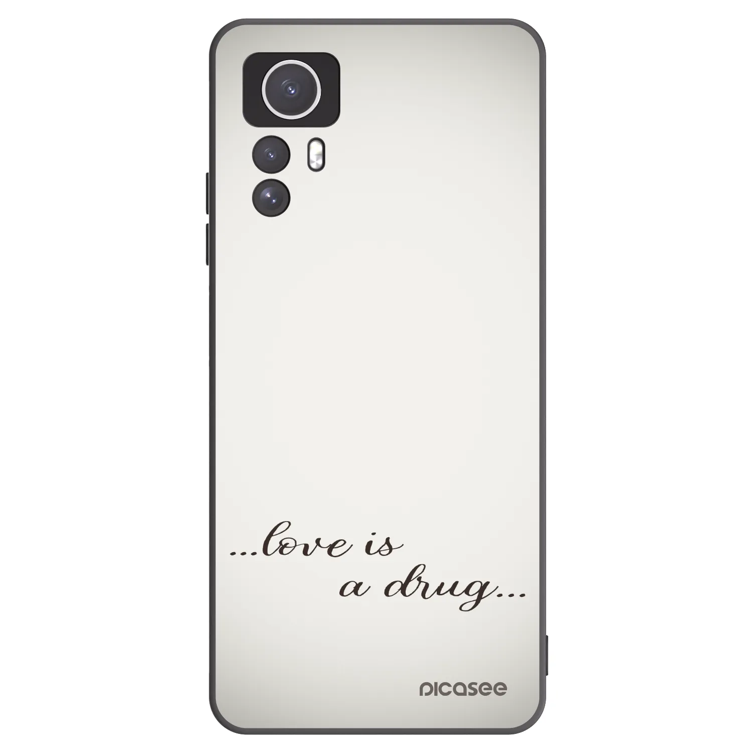Picasee fekete szilikon tok az alábbi mobiltelefonokra Xiaomi Redmi Note 12S - Love is a drug