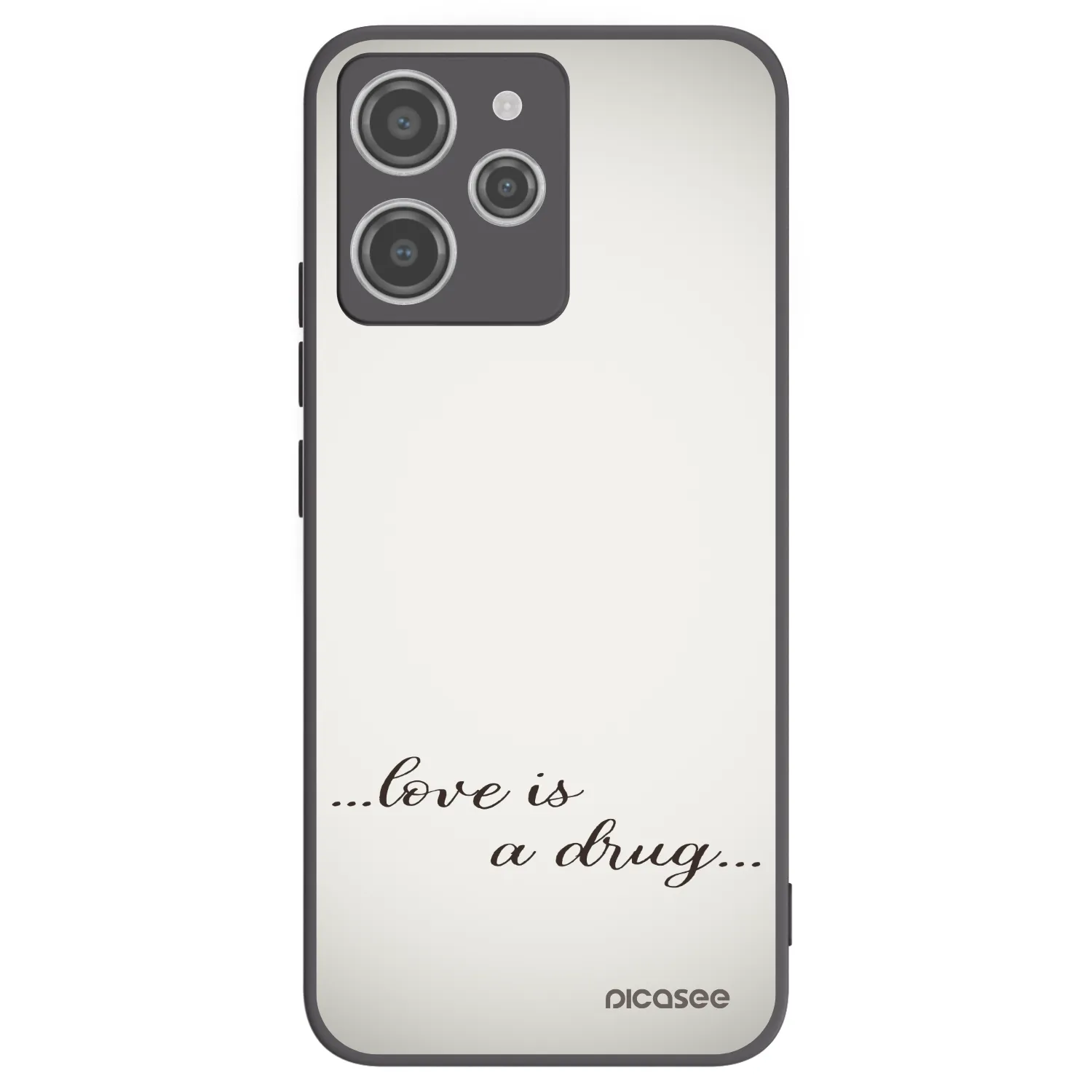 Picasee fekete szilikon tok az alábbi mobiltelefonokra Xiaomi Redmi 12 4G - Love is a drug
