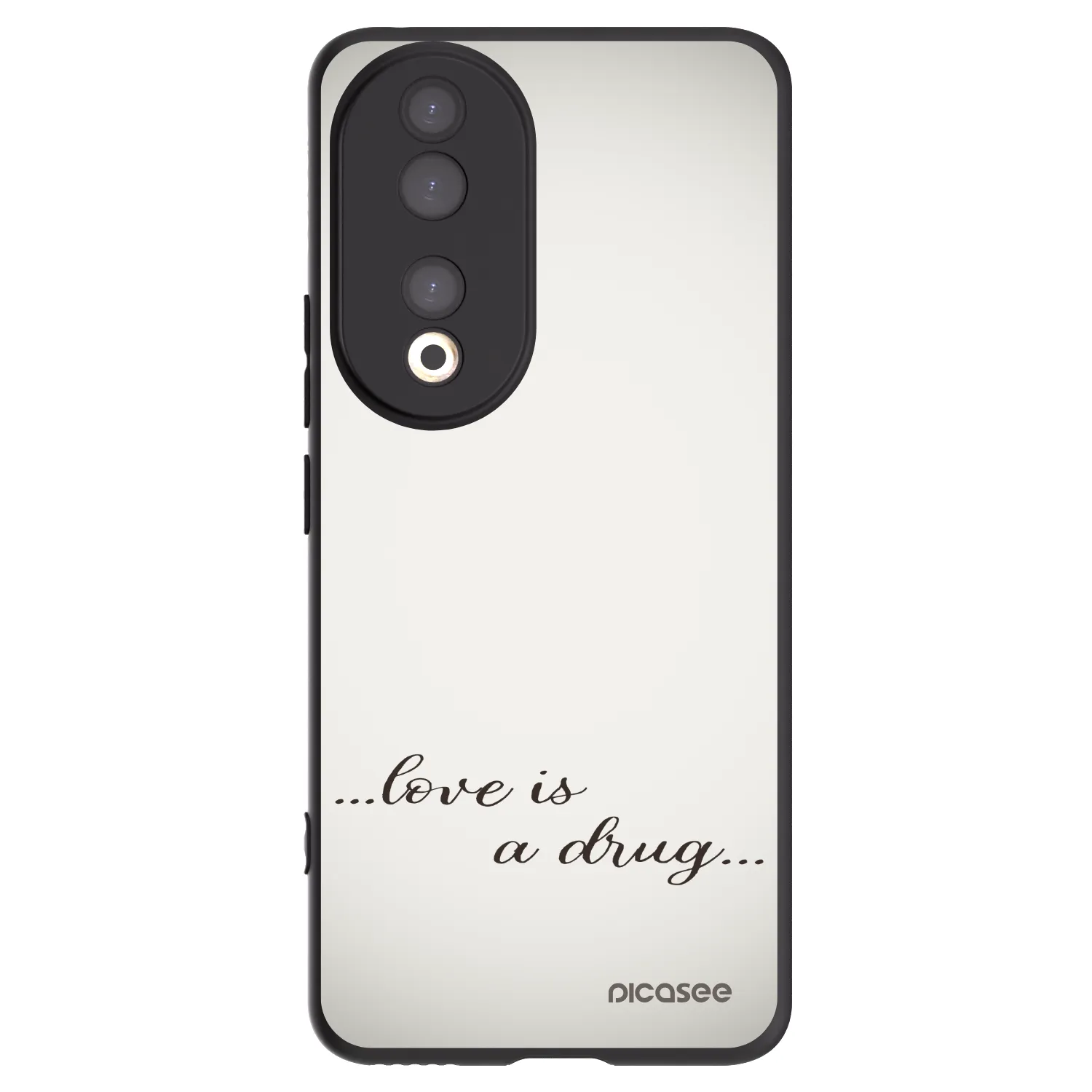 Picasee fekete szilikon tok az alábbi mobiltelefonokra Honor 90 5G - Love is a drug