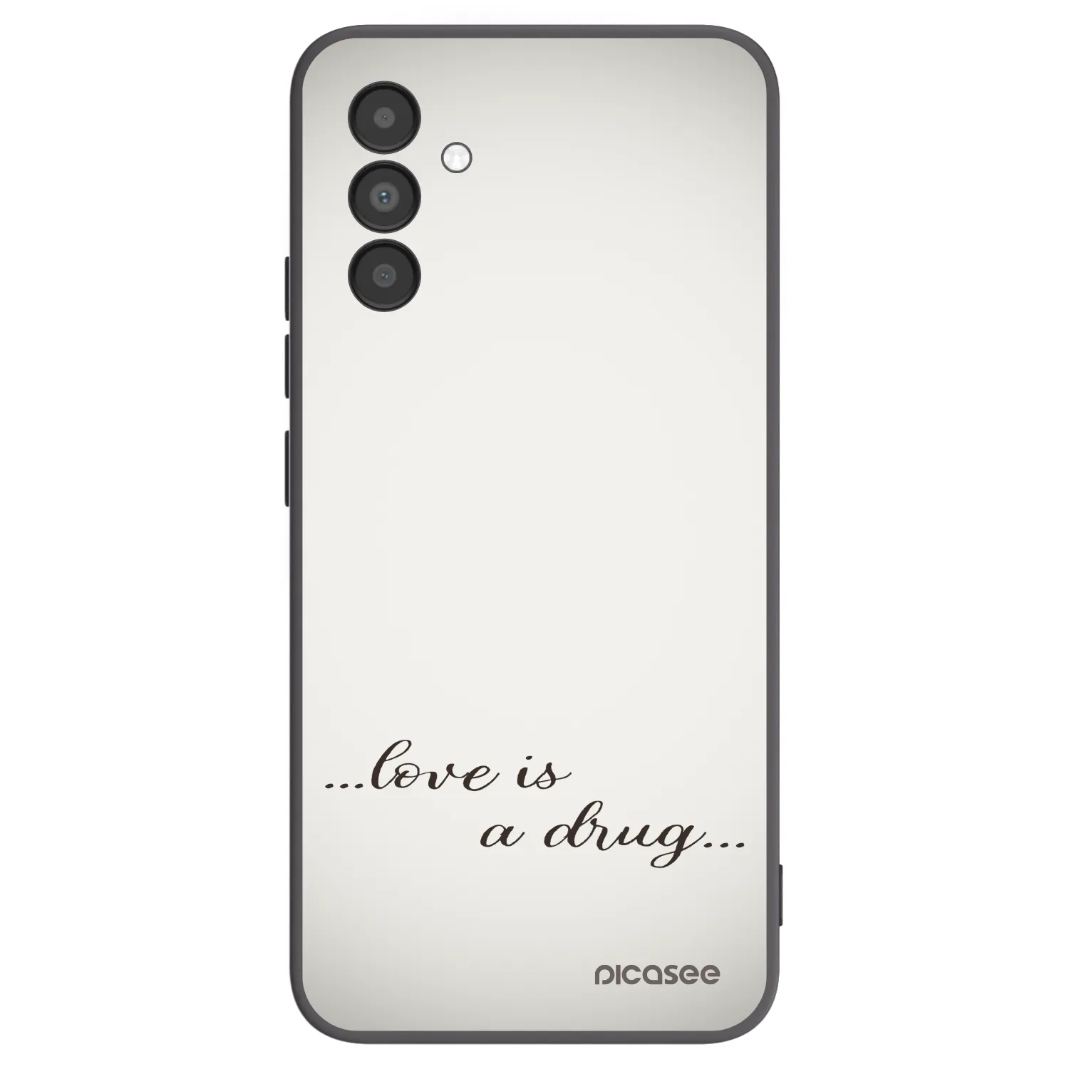 Picasee fekete szilikon tok az alábbi mobiltelefonokra Samsung Galaxy A04s A047F - Love is a drug
