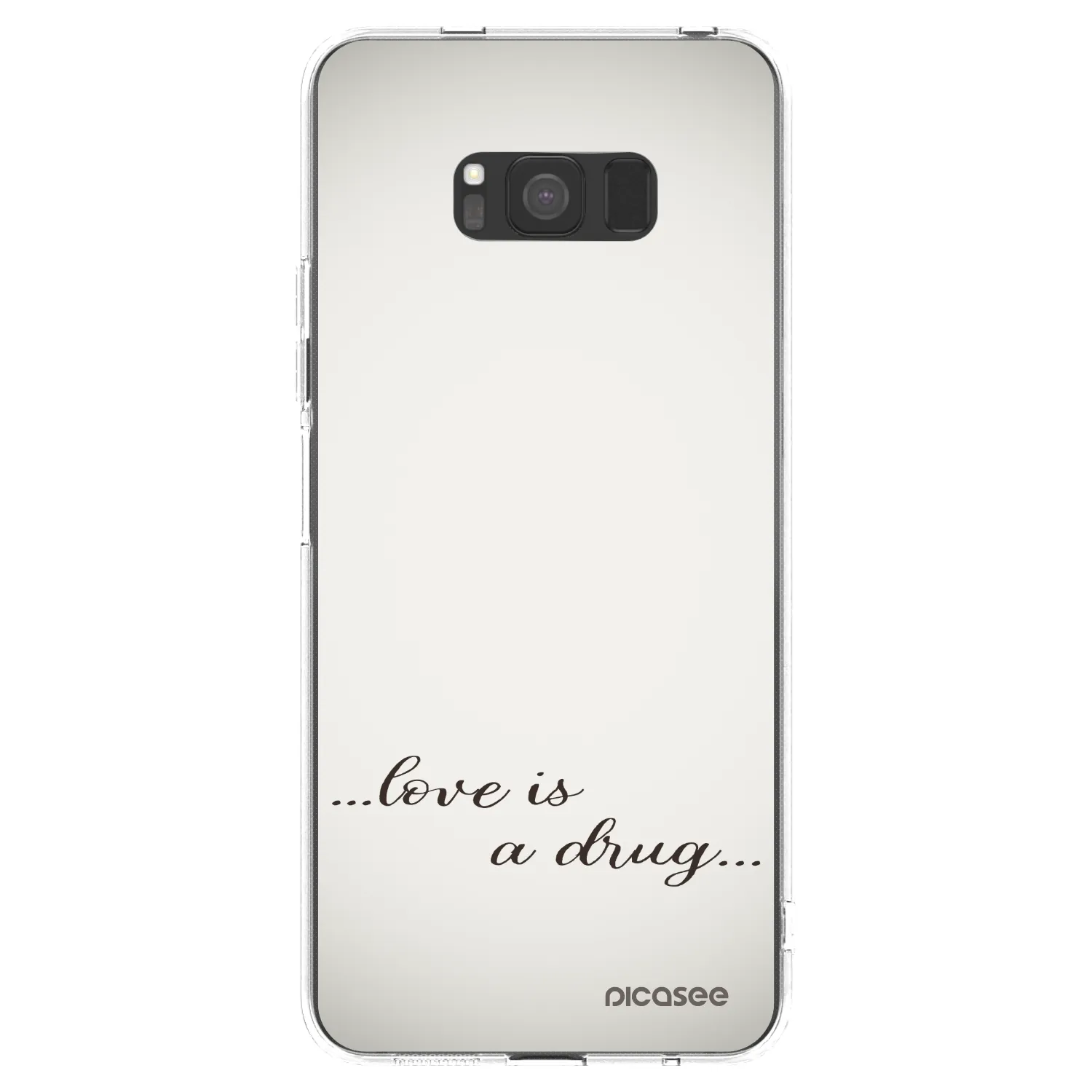 Picasee átlátszó szilikon tok az alábbi mobiltelefonokra Samsung Galaxy S8 G950F - Love is a drug