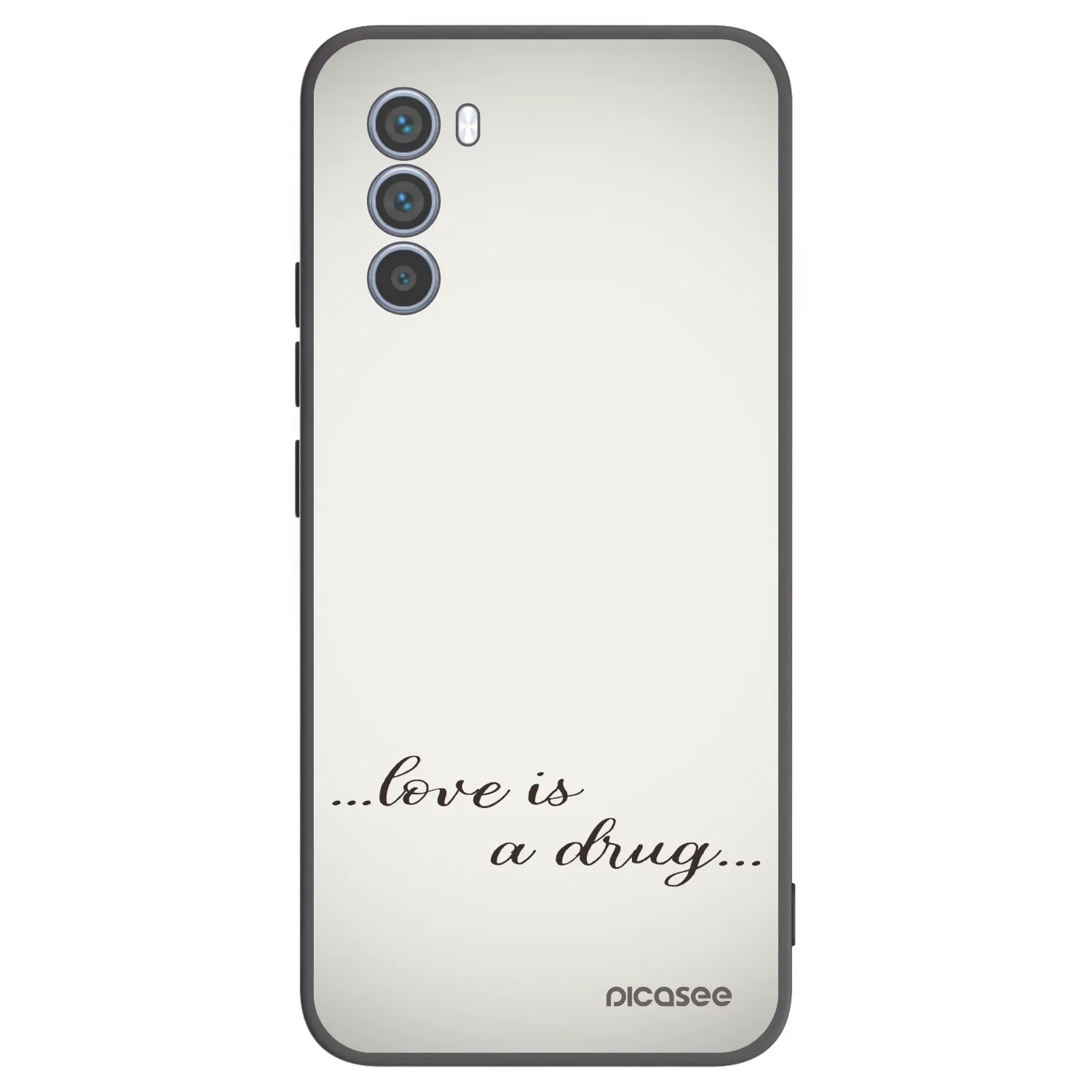 Picasee fekete szilikon tok az alábbi mobiltelefonokra Motorola Moto G62 - Love is a drug