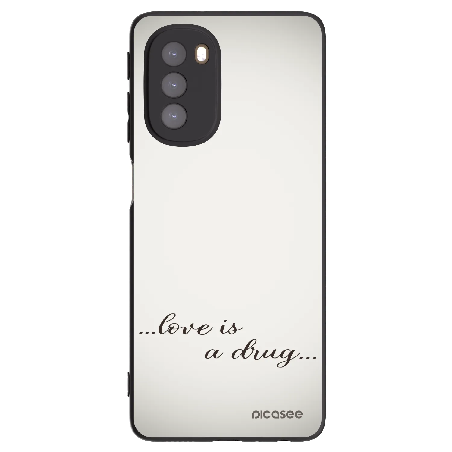 Picasee fekete szilikon tok az alábbi mobiltelefonokra Motorola Moto G51 - Love is a drug