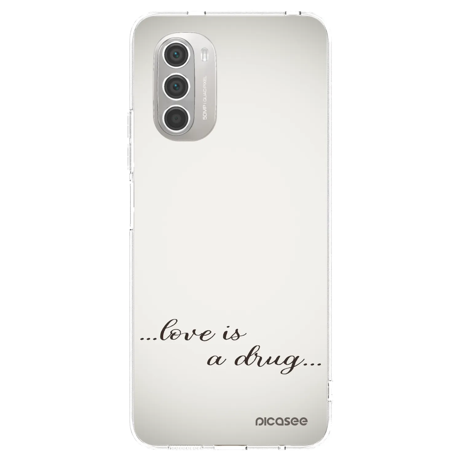 Picasee átlátszó szilikon tok az alábbi mobiltelefonokra Motorola Moto G51 - Love is a drug