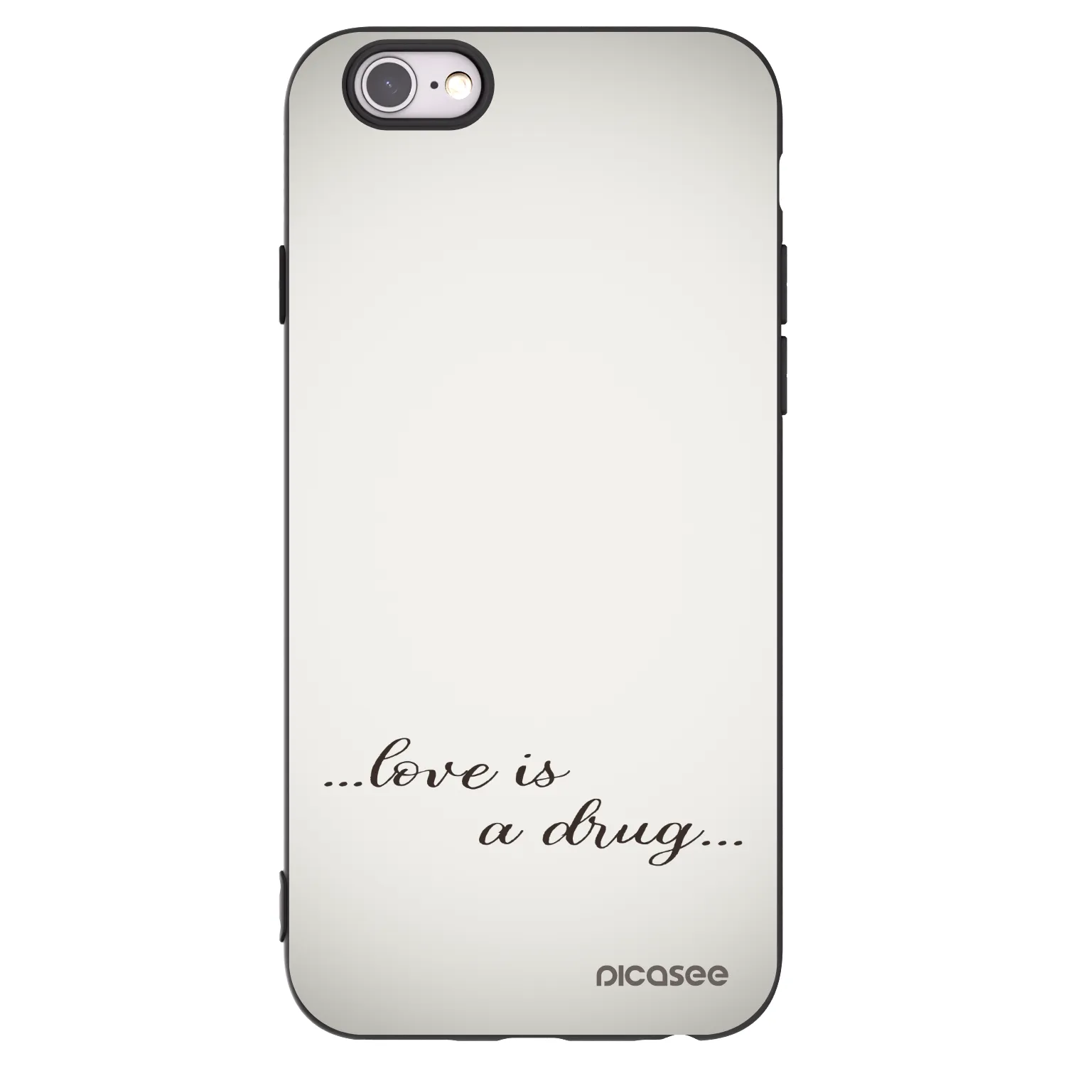 Picasee fekete szilikon tok az alábbi mobiltelefonokra Apple iPhone 6/6S - Love is a drug