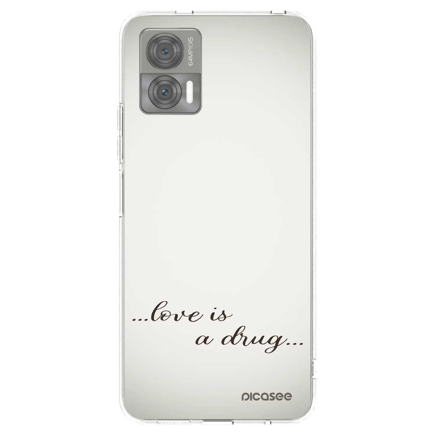 Picasee átlátszó szilikon tok az alábbi mobiltelefonokra Motorola Edge 30 Neo - Love is a drug
