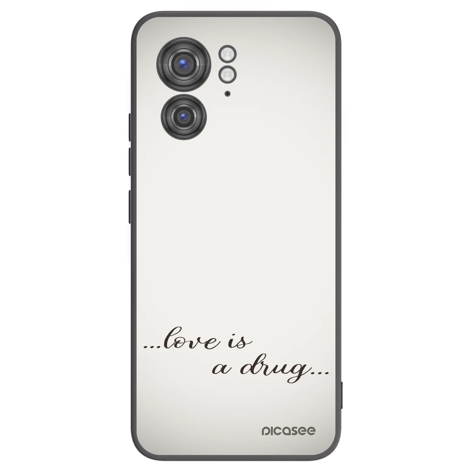 Picasee fekete szilikon tok az alábbi mobiltelefonokra Motorola Edge 40 - Love is a drug