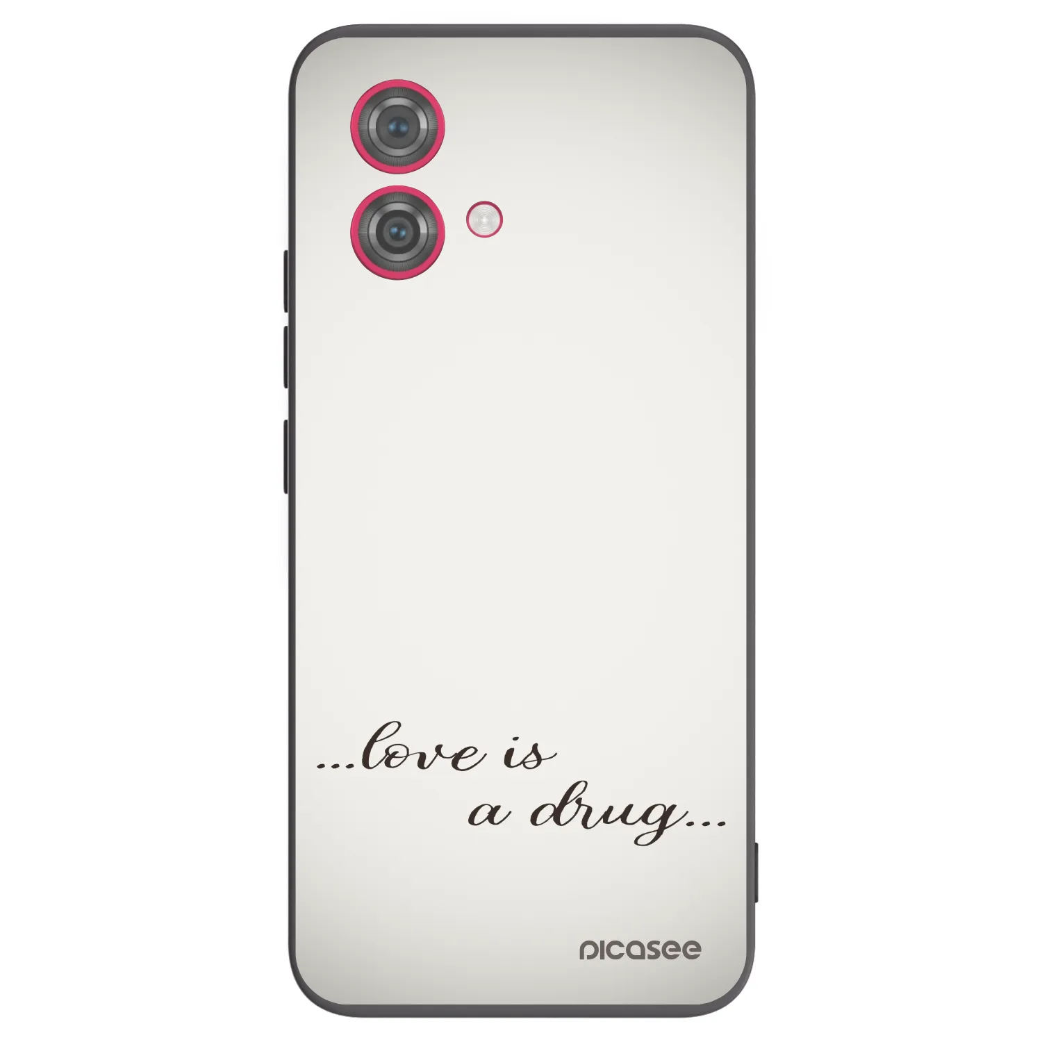Picasee fekete szilikon tok az alábbi mobiltelefonokra Motorola Moto G84 5G - Love is a drug