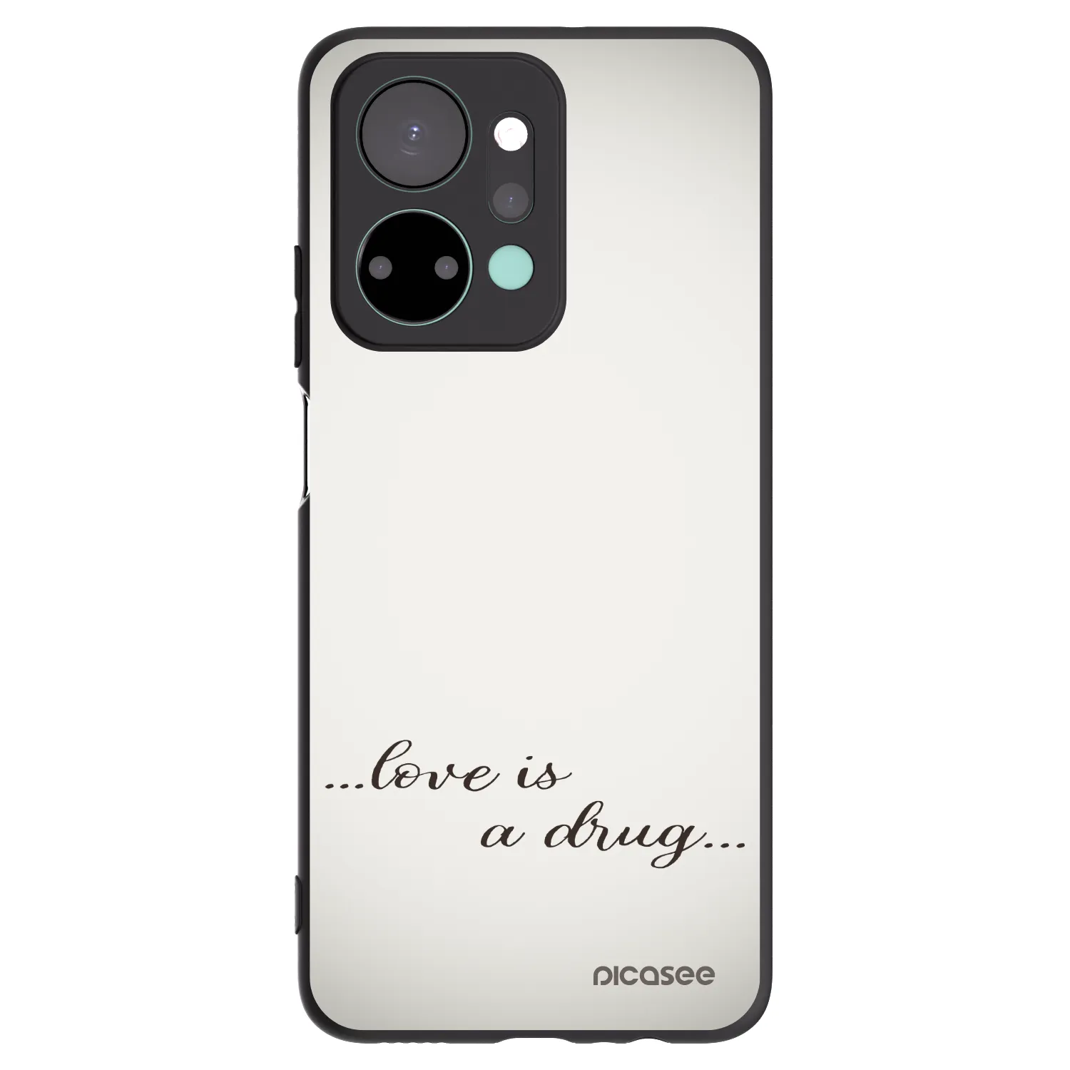 Picasee fekete szilikon tok az alábbi mobiltelefonokra Honor X7a - Love is a drug