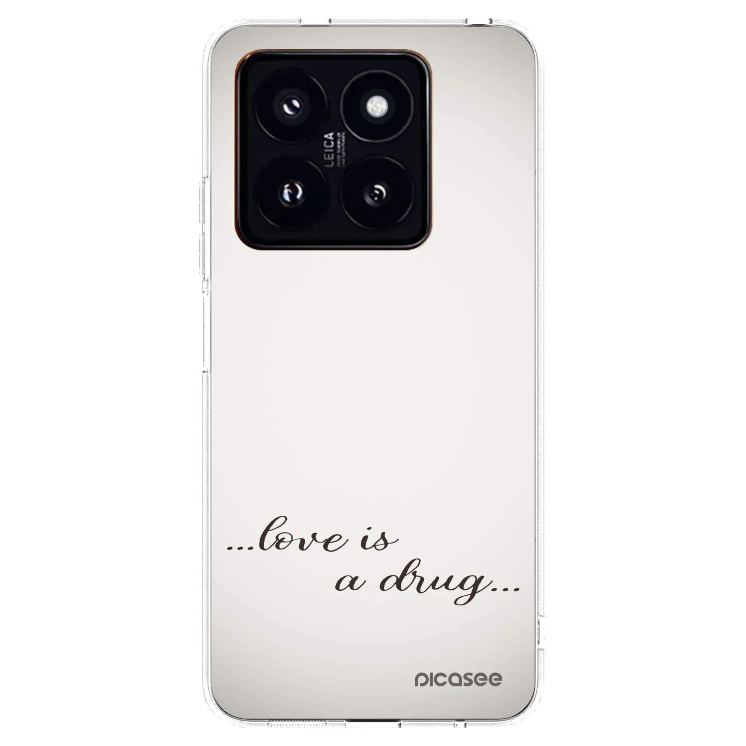 Picasee átlátszó szilikon tok az alábbi mobiltelefonokra Xiaomi 14 Pro - Love is a drug