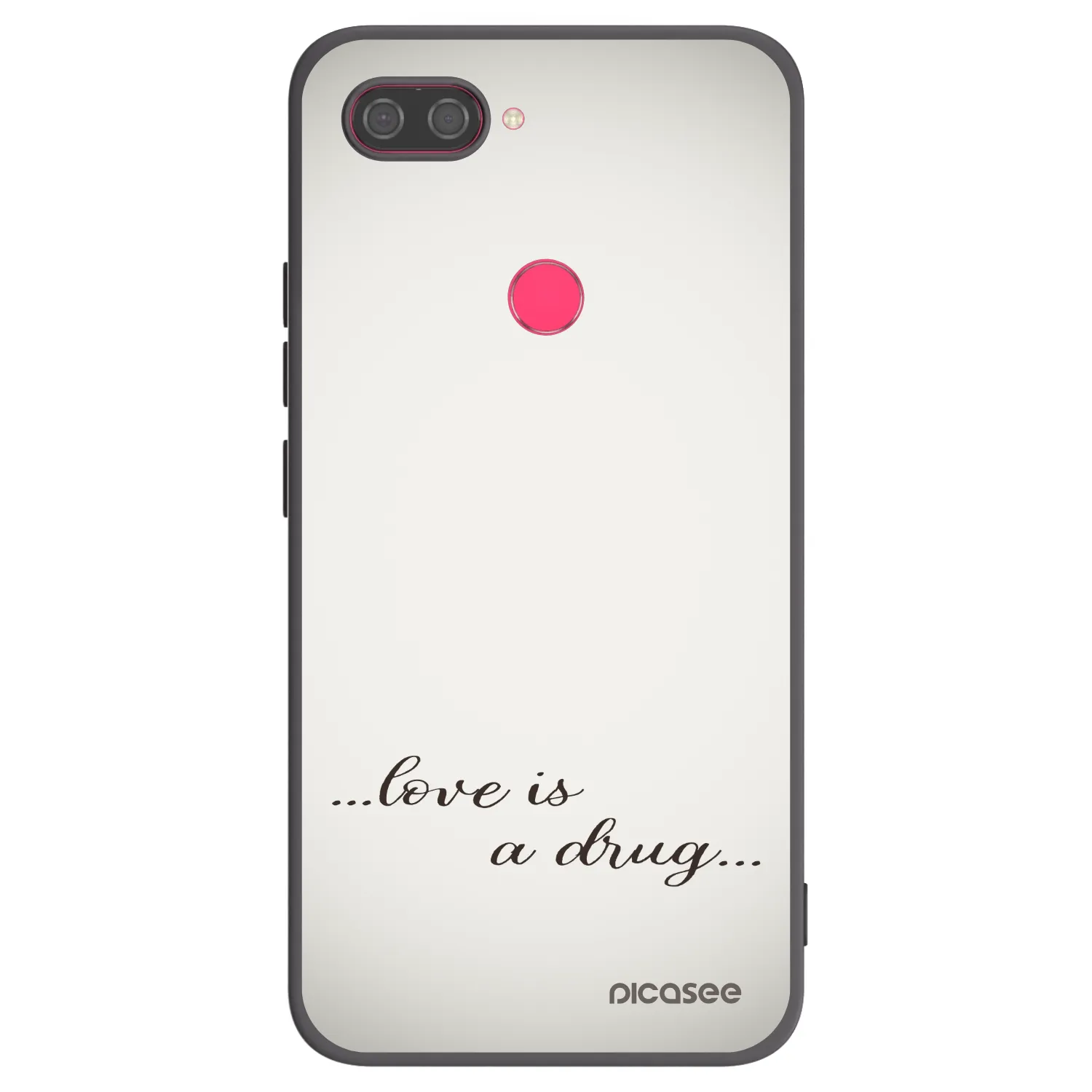 Picasee fekete szilikon tok az alábbi mobiltelefonokra Xiaomi Mi 8 Lite - Love is a drug
