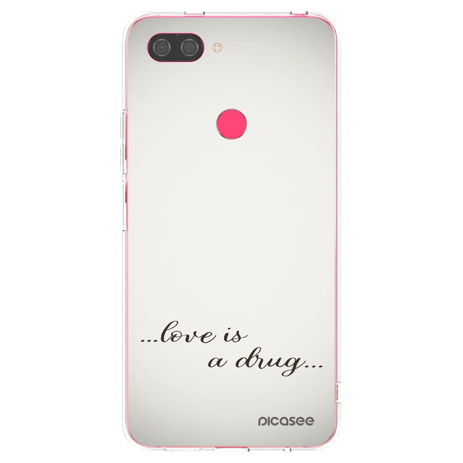Picasee átlátszó szilikon tok az alábbi mobiltelefonokra Xiaomi Mi 8 Lite - Love is a drug