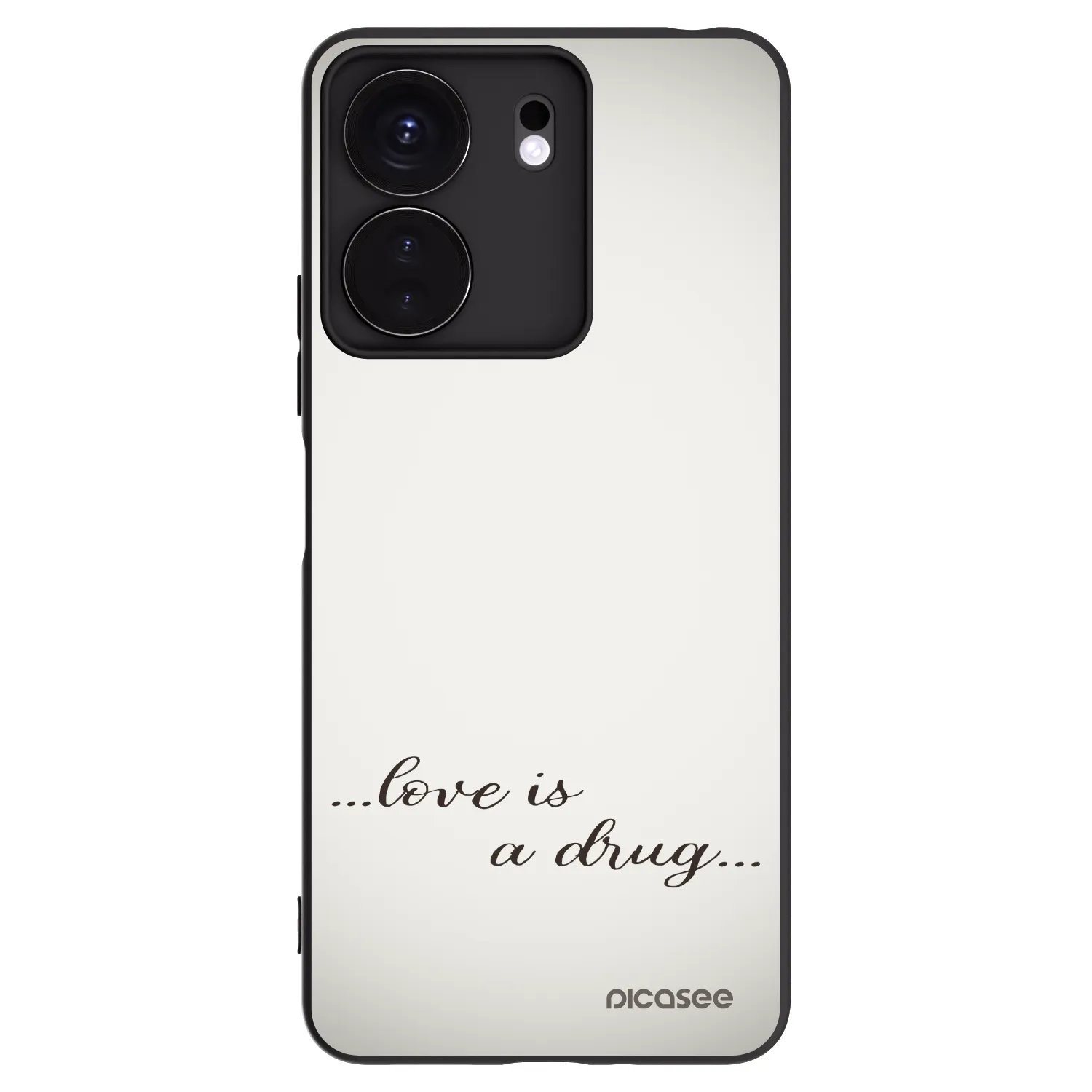 Picasee fekete szilikon tok az alábbi mobiltelefonokra Xiaomi Redmi 13C 4G - Love is a drug