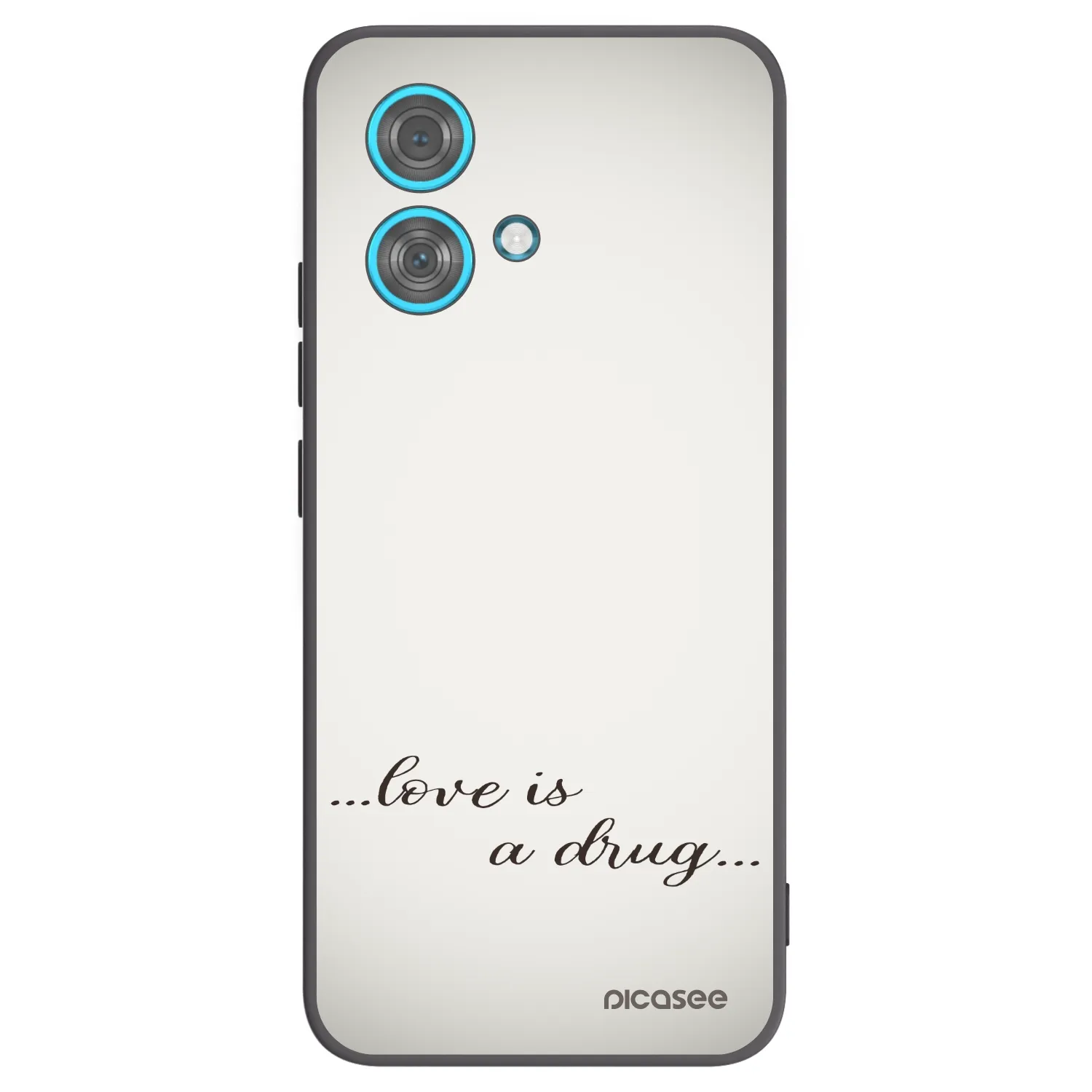 Picasee fekete szilikon tok az alábbi mobiltelefonokra Motorola Edge 40 Neo - Love is a drug