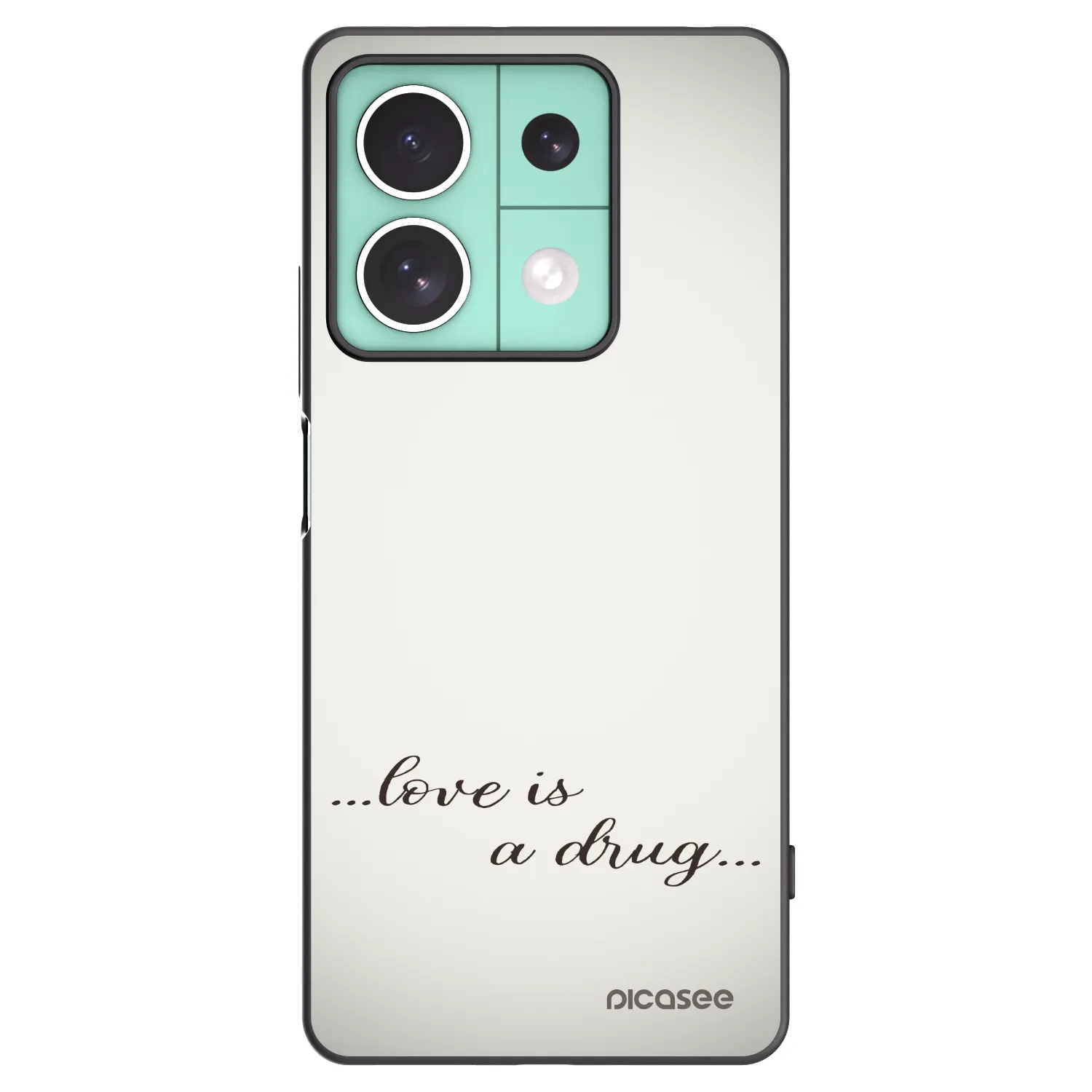 Picasee fekete szilikon tok az alábbi mobiltelefonokra Xiaomi Redmi Note 13 5G - Love is a drug