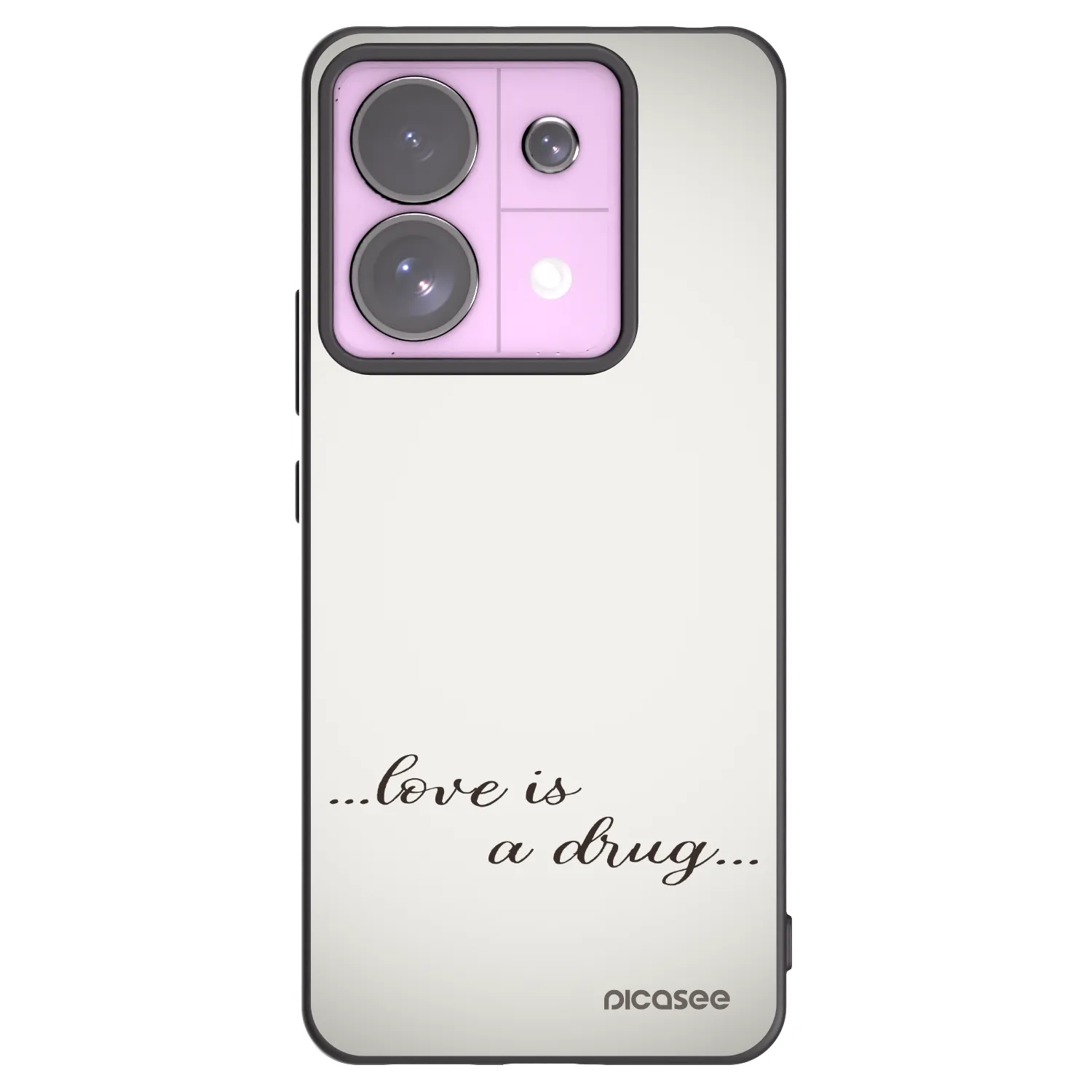 Picasee fekete szilikon tok az alábbi mobiltelefonokra Xiaomi Redmi Note 13 Pro 5G - Love is a drug