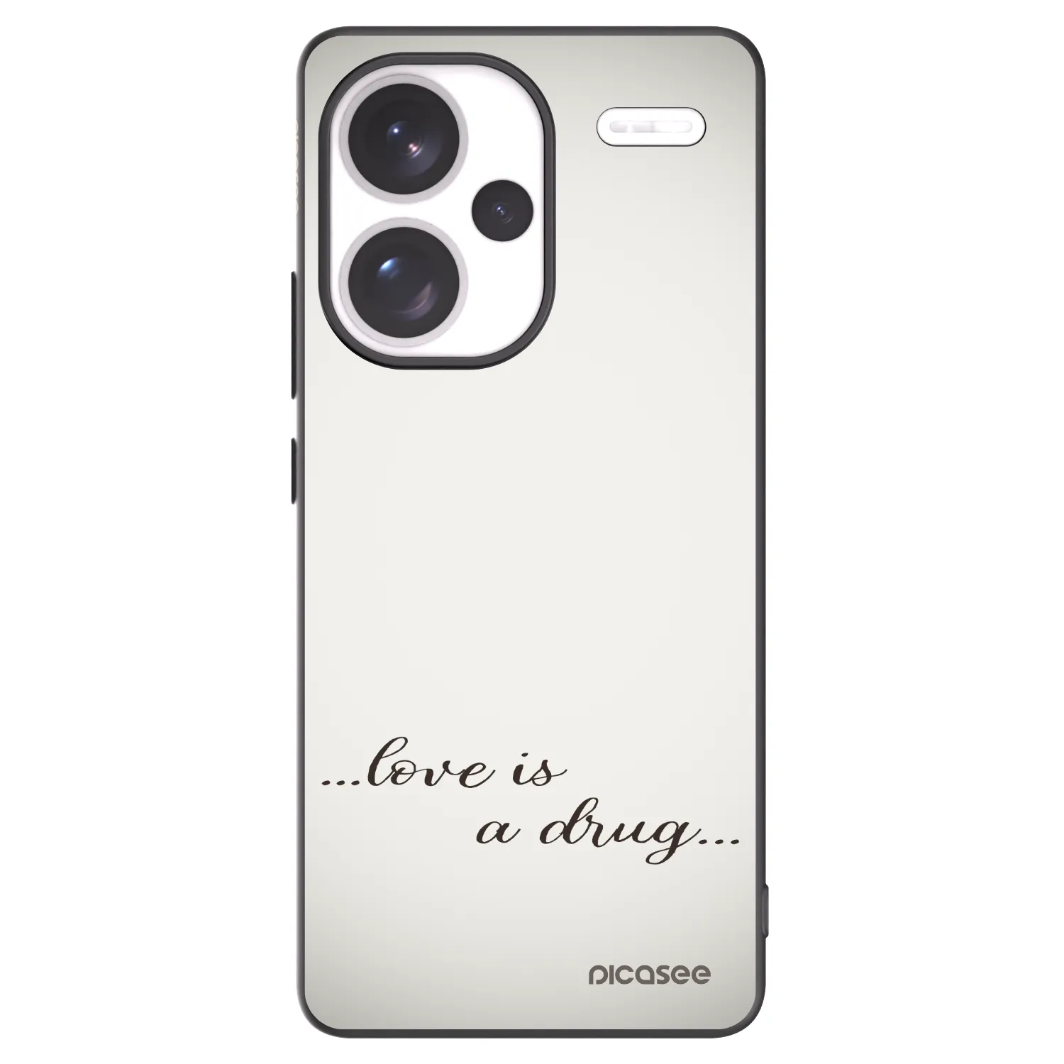 Picasee fekete szilikon tok az alábbi mobiltelefonokra Xiaomi Redmi Note 13 Pro+ 5G - Love is a drug