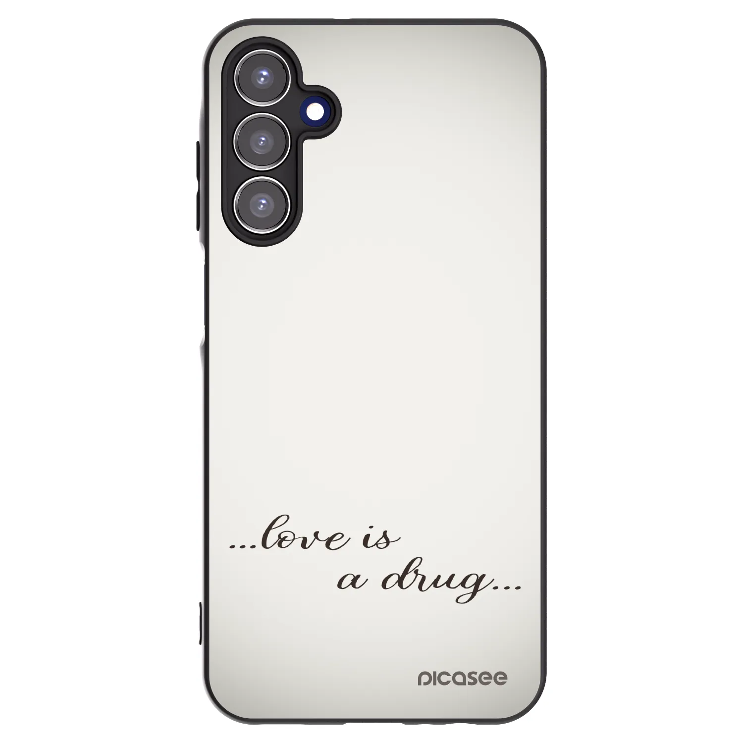 Picasee fekete szilikon tok az alábbi mobiltelefonokra Samsung Galaxy A15 A156B 5G - Love is a drug