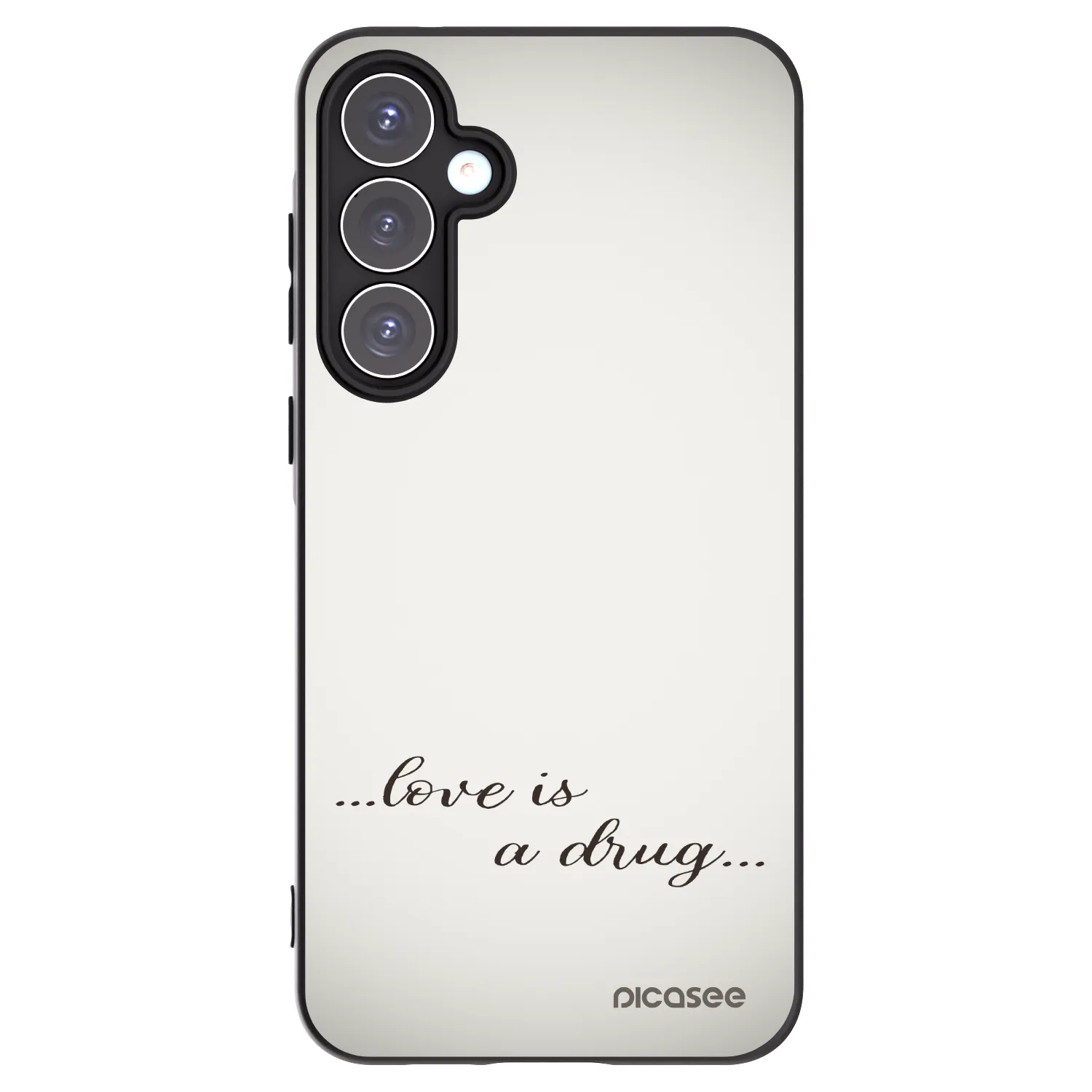 Picasee fekete szilikon tok az alábbi mobiltelefonokra Samsung Galaxy A55 5G A556B - Love is a drug