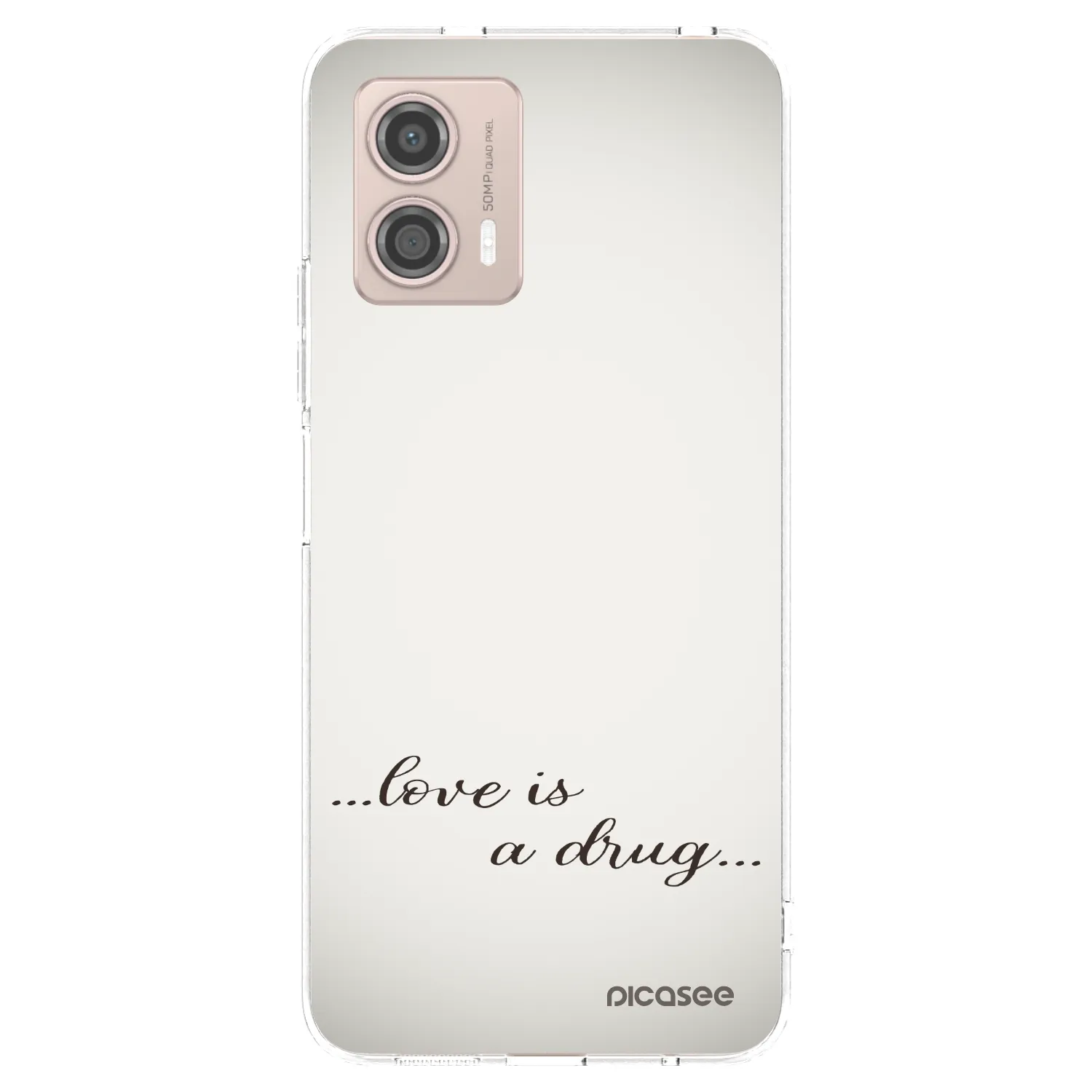Picasee átlátszó szilikon tok az alábbi mobiltelefonokra Motorola Moto G53 5G - Love is a drug
