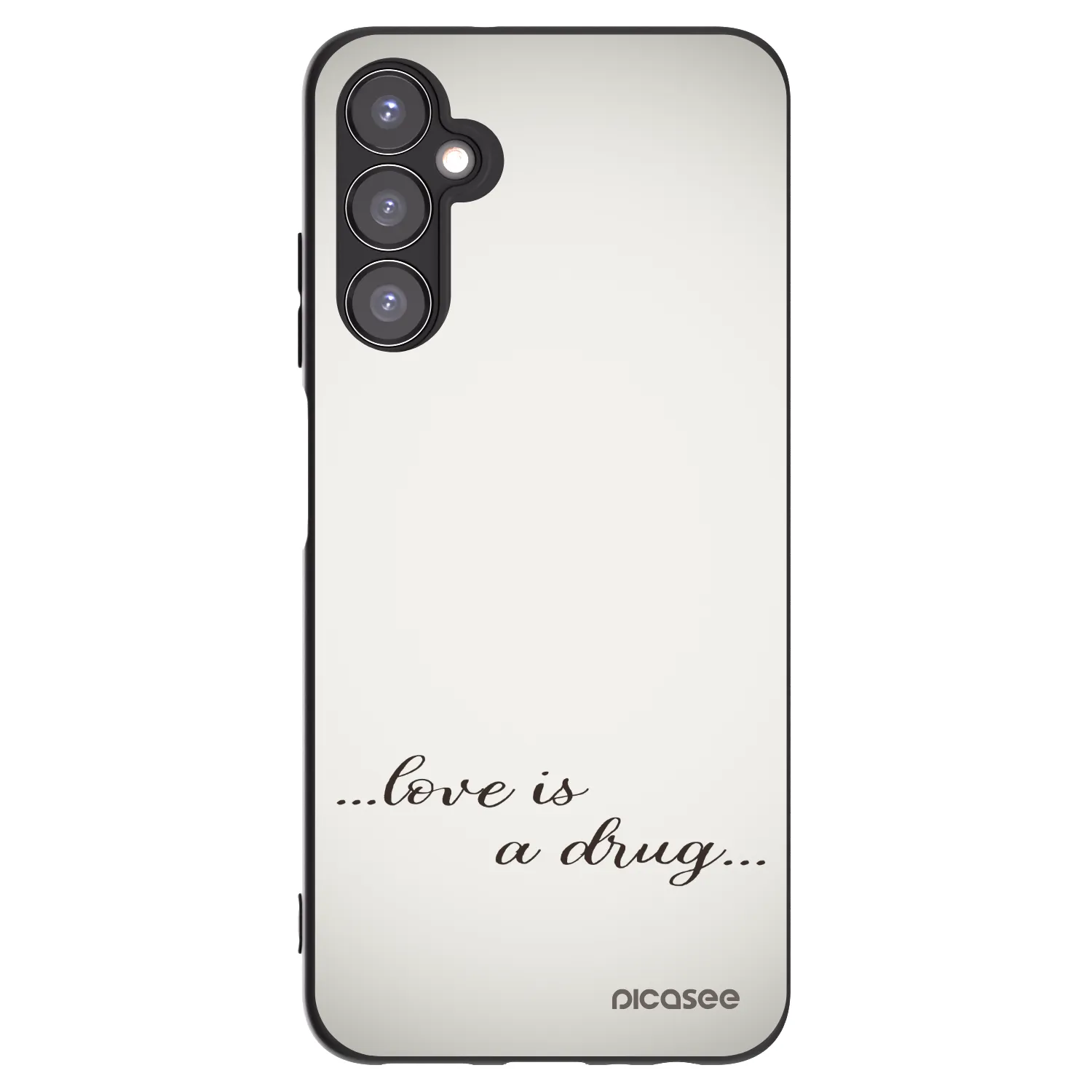 Picasee fekete szilikon tok az alábbi mobiltelefonokra Samsung Galaxy A05s A057G - Love is a drug