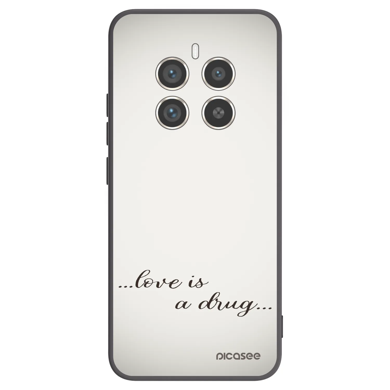 Picasee fekete szilikon tok az alábbi mobiltelefonokra Realme 12 Pro 5G - Love is a drug