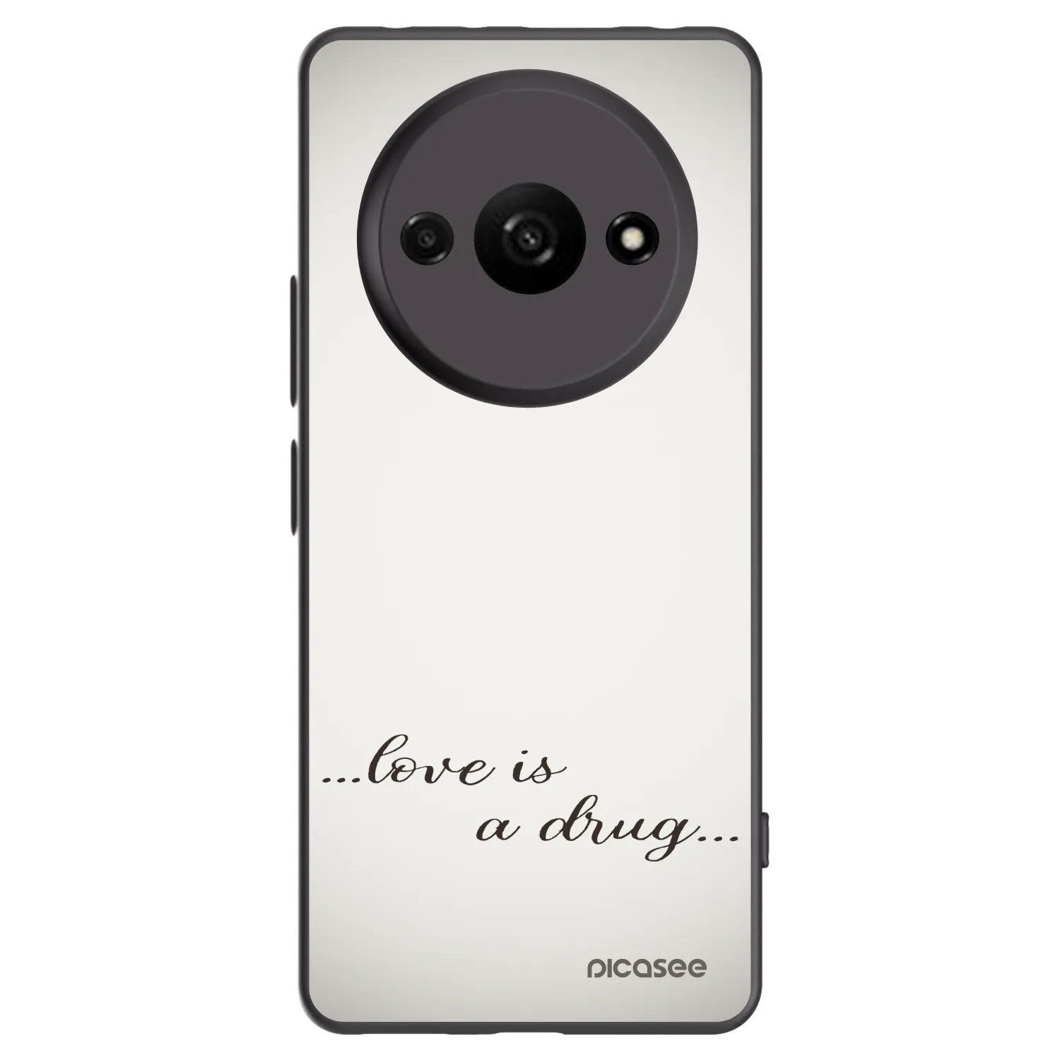Picasee fekete szilikon tok az alábbi mobiltelefonokra Xiaomi Redmi A3 - Love is a drug