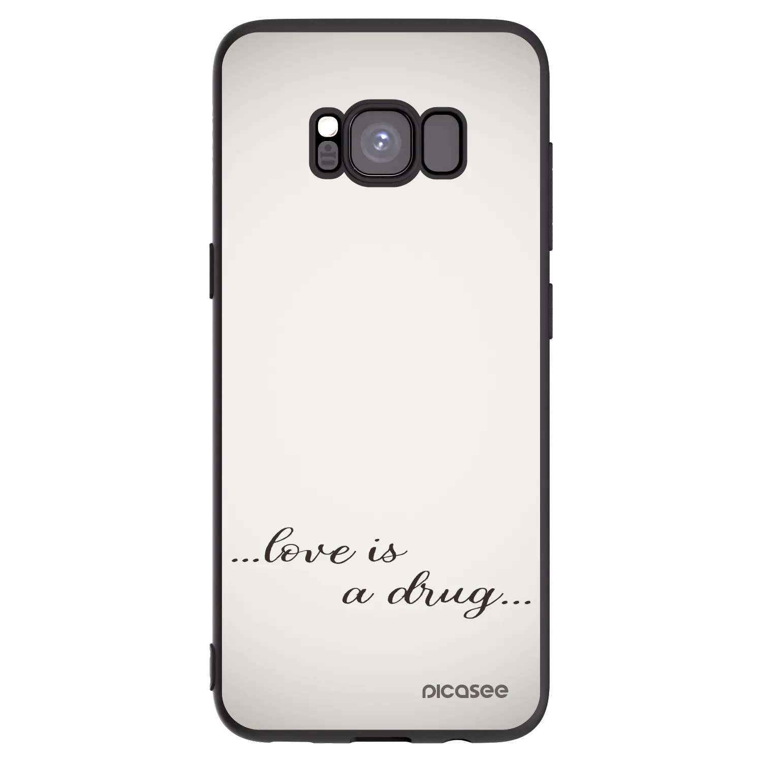 Picasee fekete szilikon tok az alábbi mobiltelefonokra Samsung Galaxy S8 G950F - Love is a drug