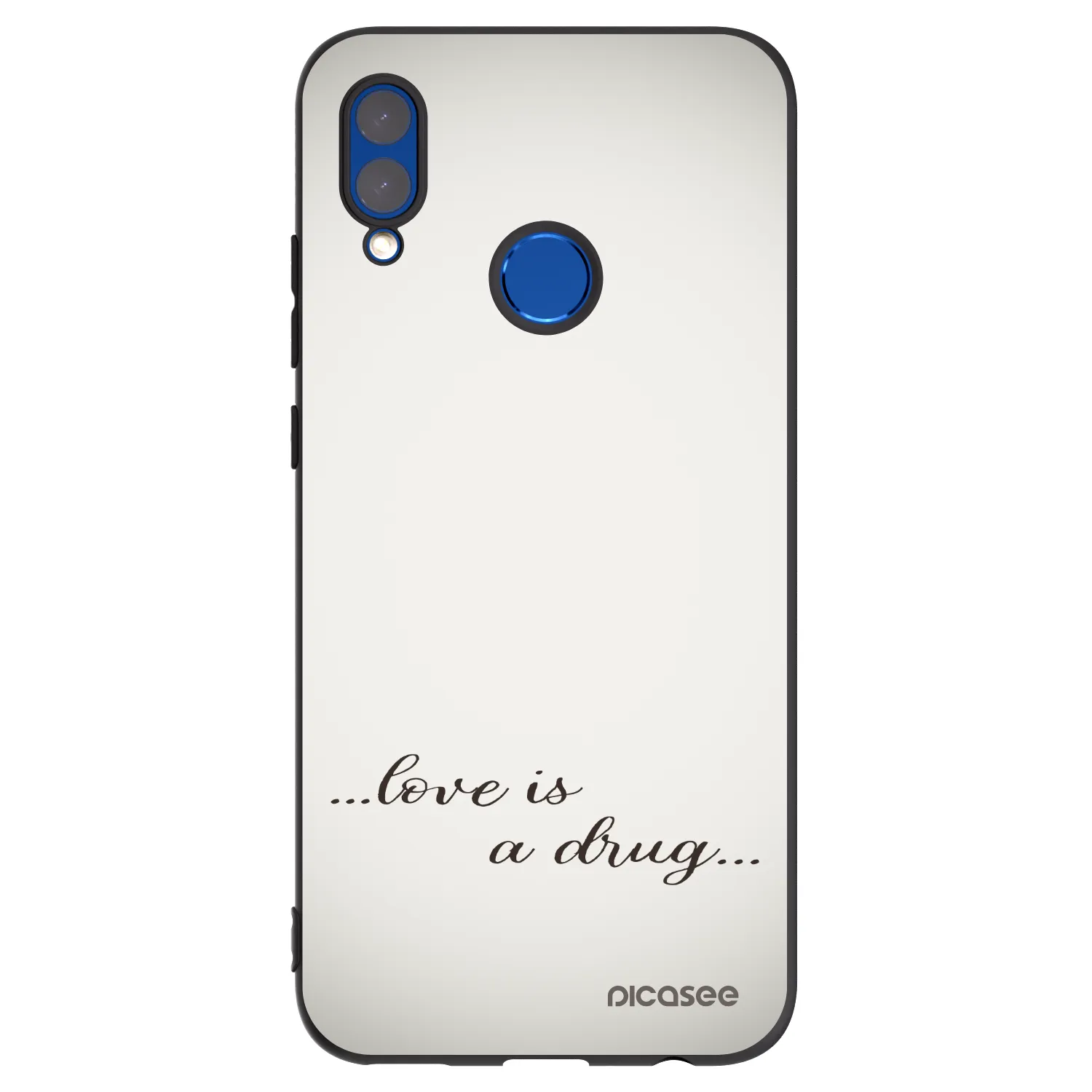 Picasee fekete szilikon tok az alábbi mobiltelefonokra Honor 10 Lite - Love is a drug