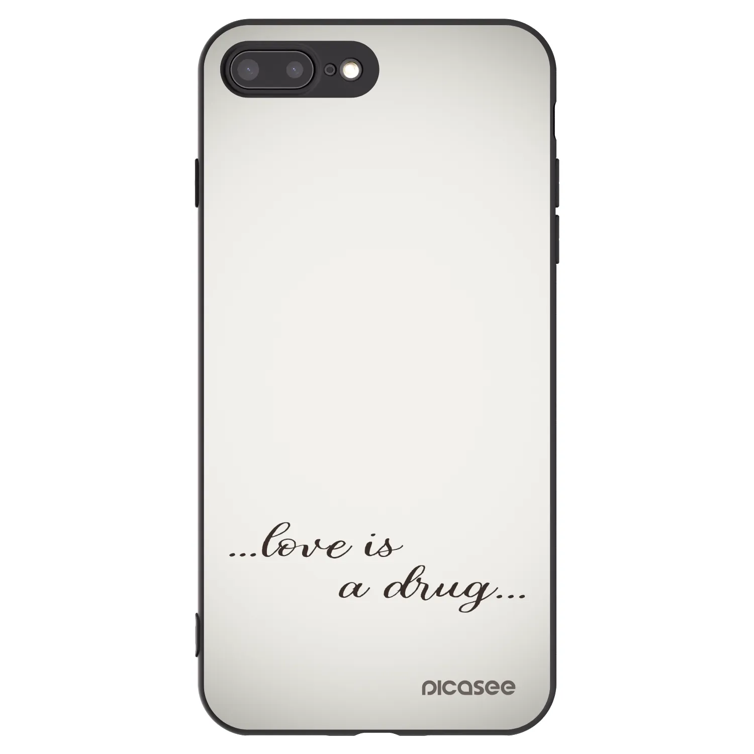 Picasee fekete szilikon tok az alábbi mobiltelefonokra Apple iPhone 8 Plus - Love is a drug
