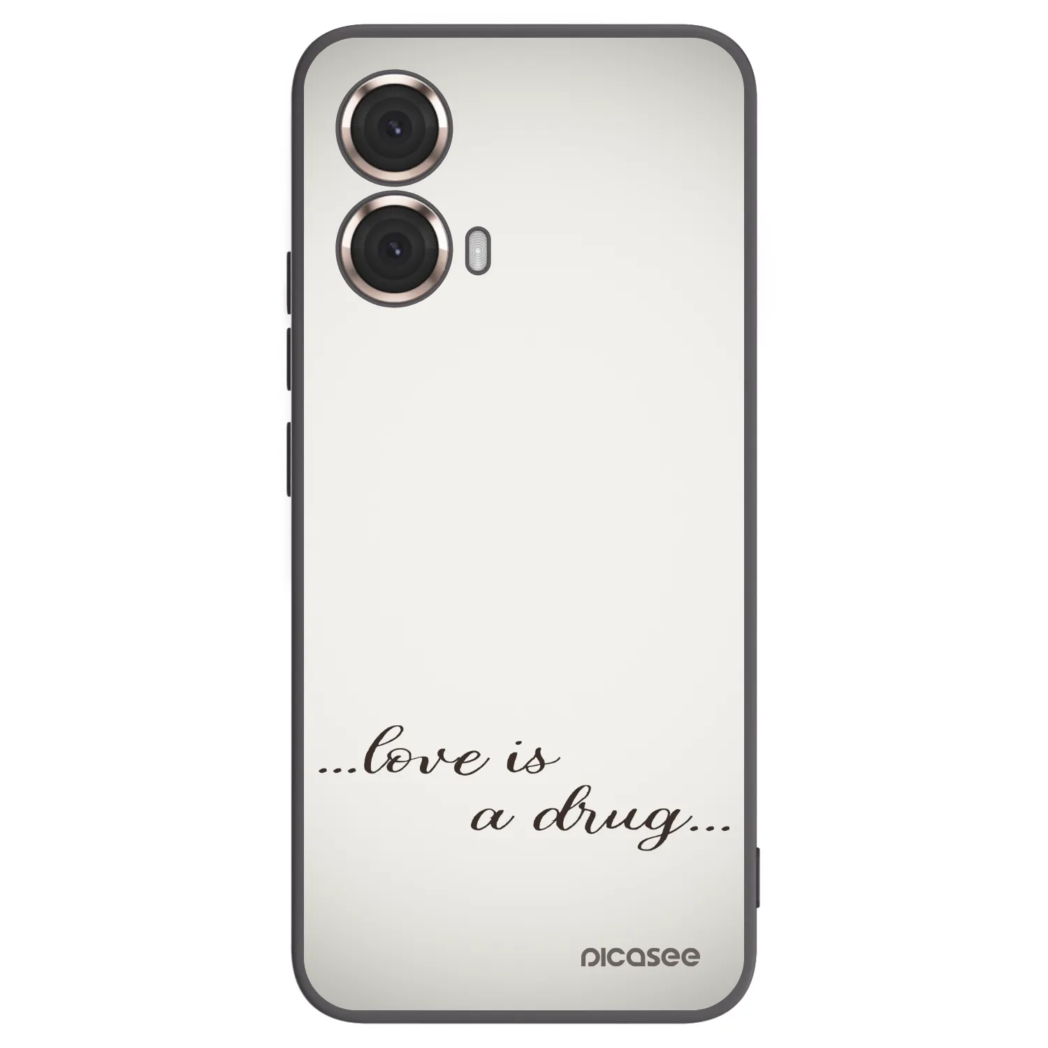 Picasee fekete szilikon tok az alábbi mobiltelefonokra Motorola Moto G85 - Love is a drug