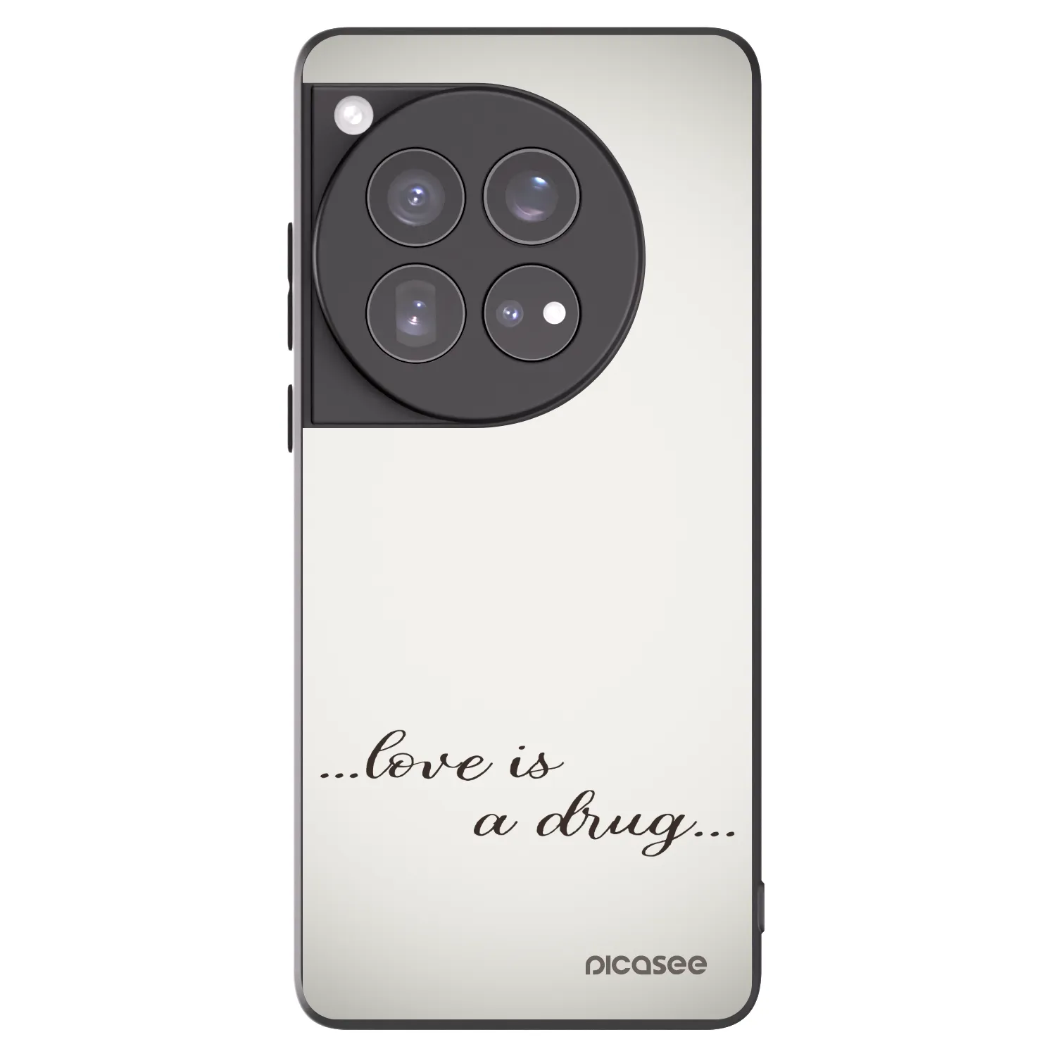 Picasee fekete szilikon tok az alábbi mobiltelefonokra OnePlus 12 5G - Love is a drug