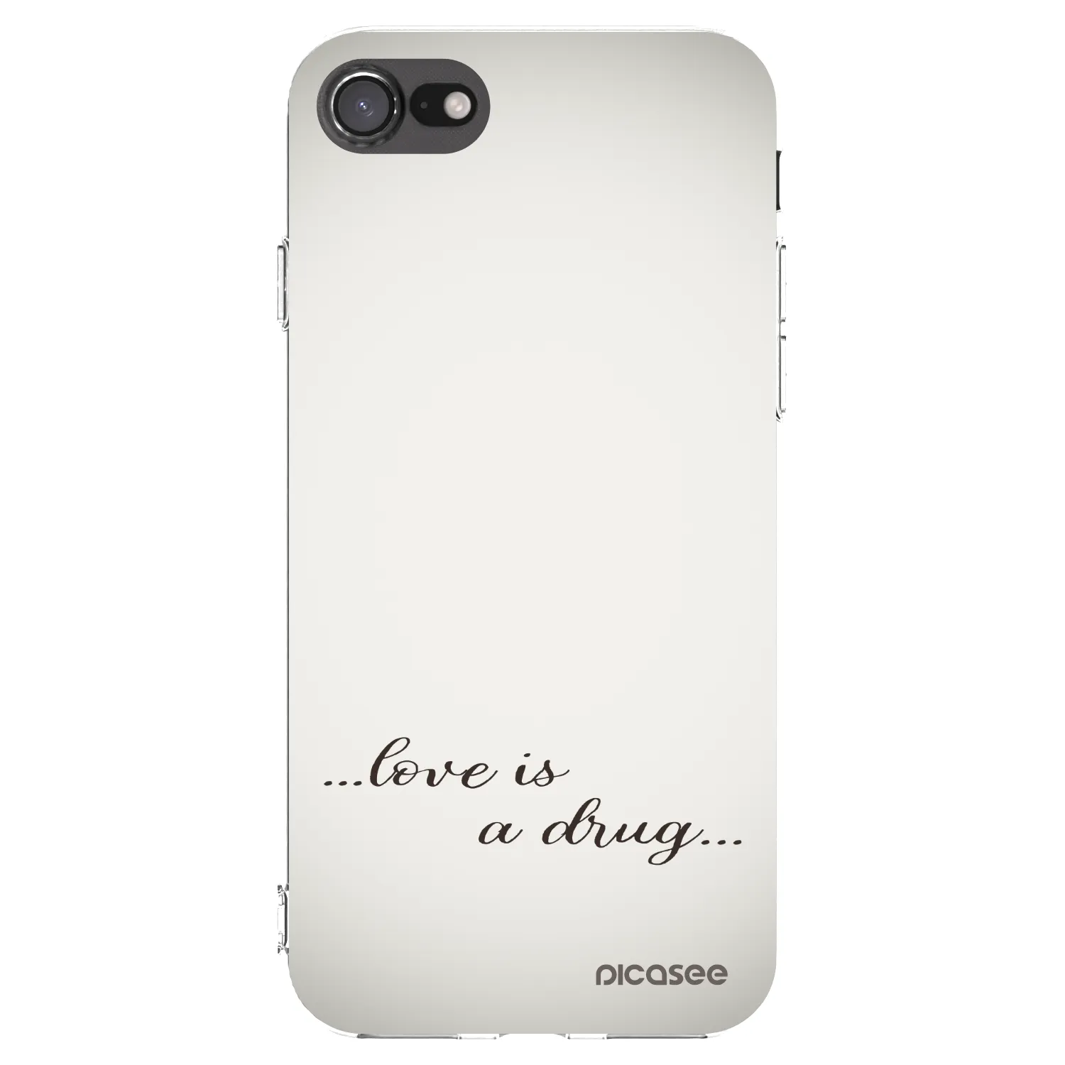 Picasee átlátszó szilikon tok az alábbi mobiltelefonokra Apple iPhone 7 - Love is a drug